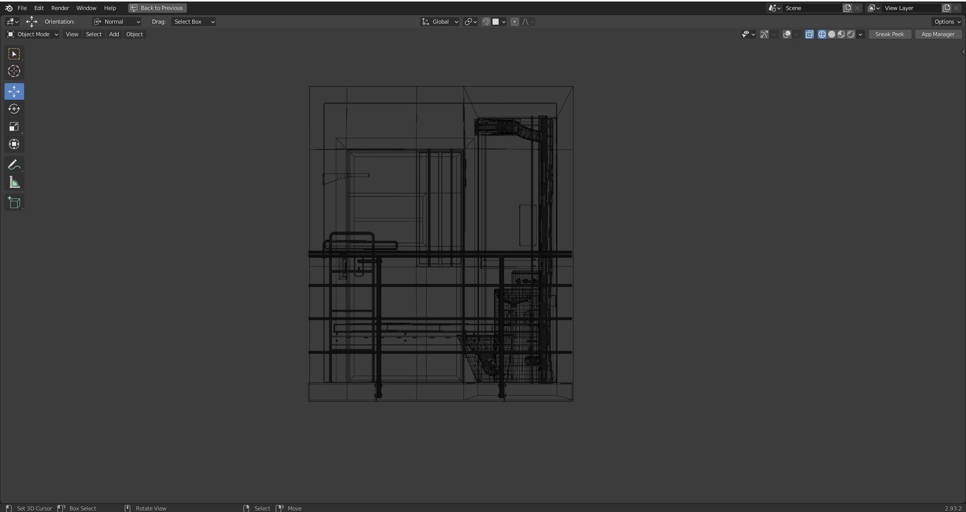 Prison Cell Low-poly 3D model_6