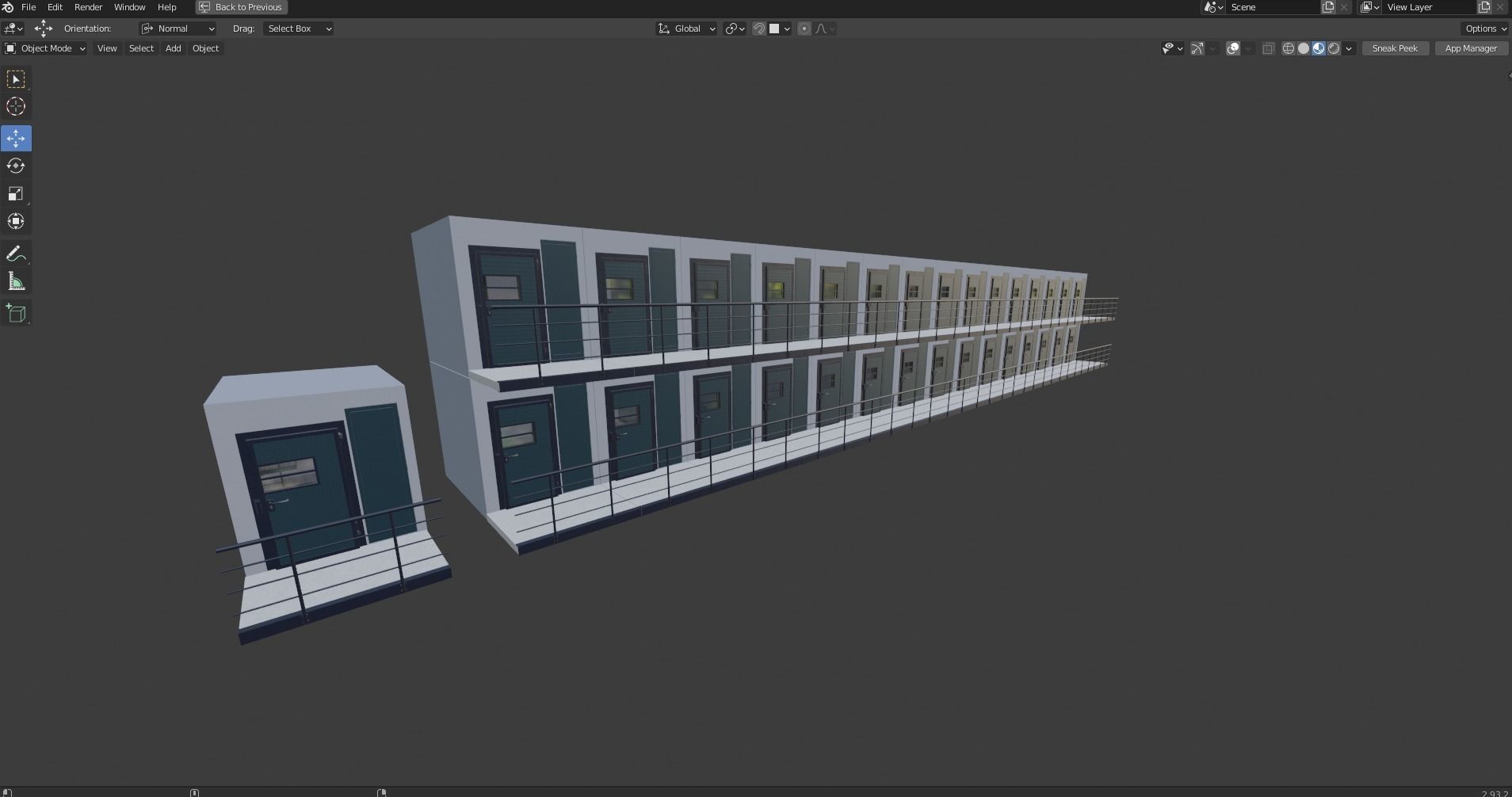Prison Cell Low-poly 3D model_26
