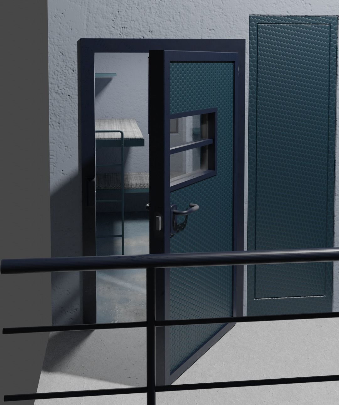 Prison Cell Low-poly 3D model_1