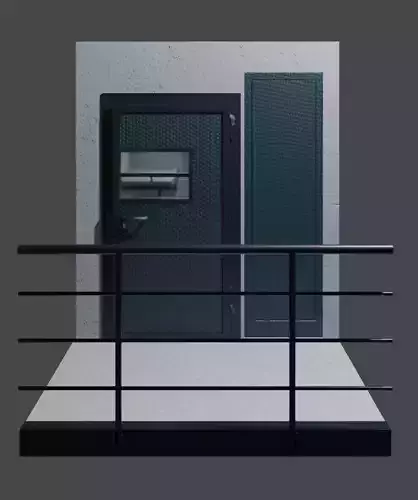 Prison Cell Low-poly 3D model