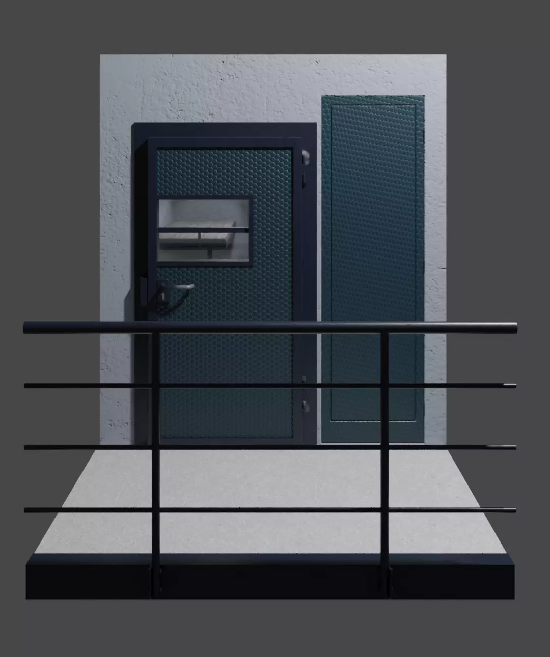 Prison Cell Low-poly 3D model_0