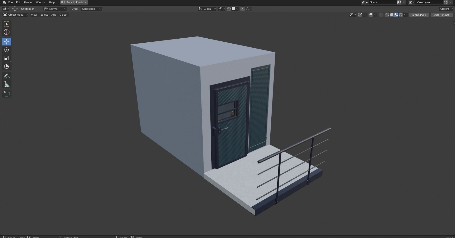 Prison Cell Low-poly 3D model_18