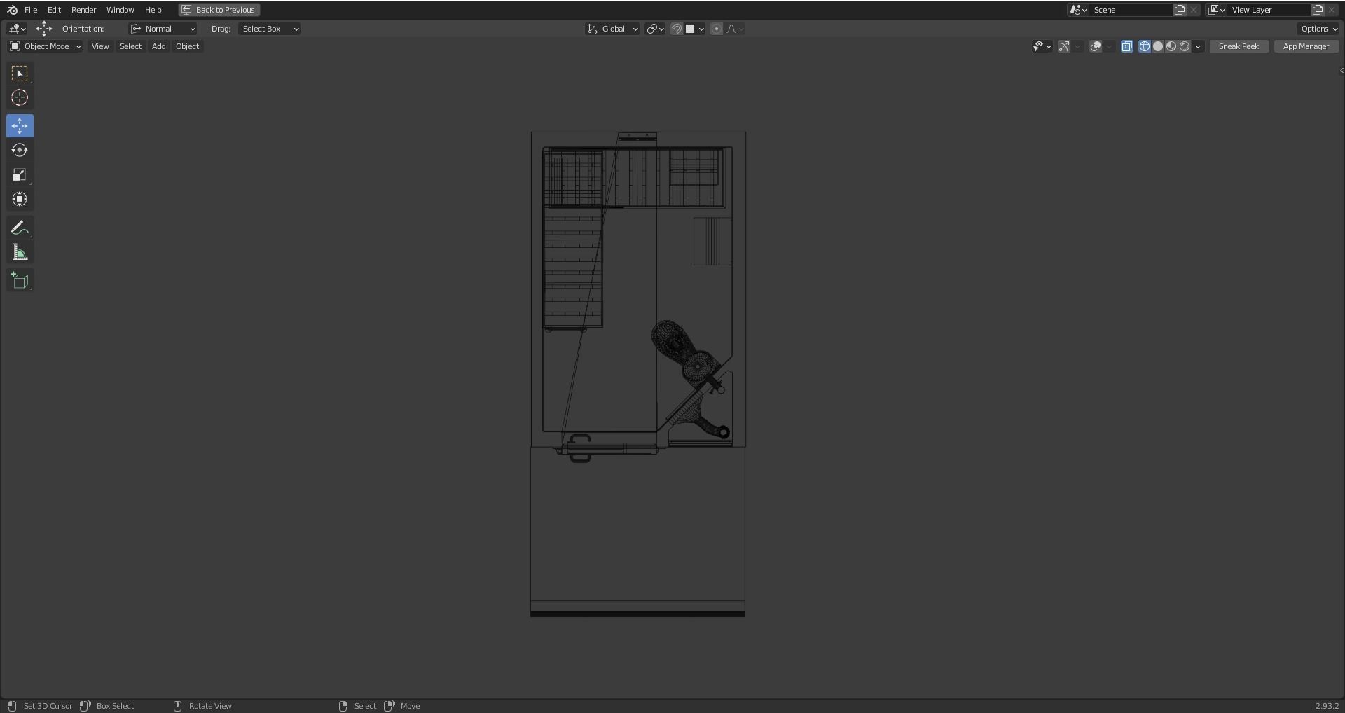 Prison Cell Low-poly 3D model_9
