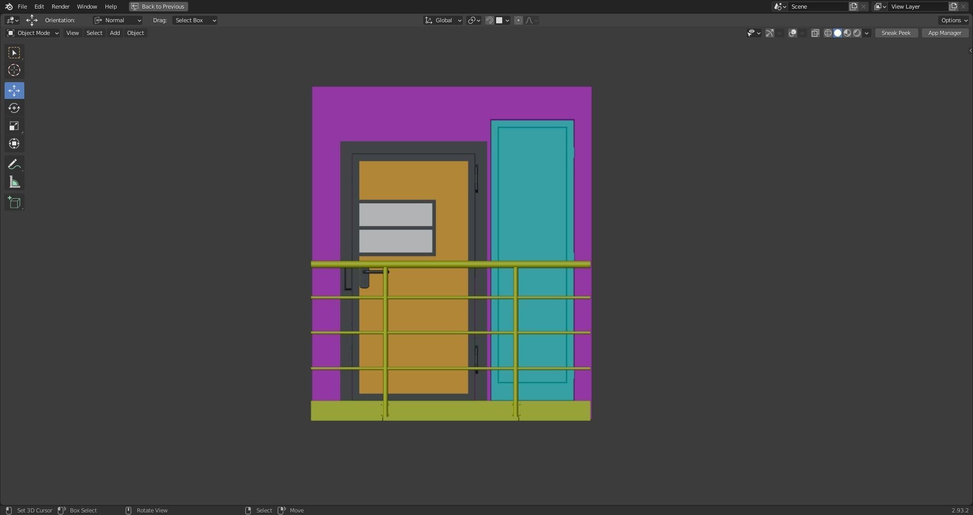 Prison Cell Low-poly 3D model_10