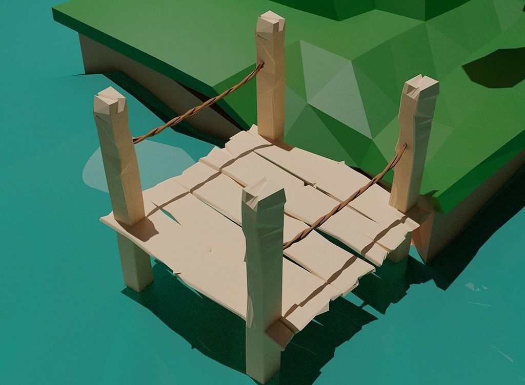 House on the island 3D model_2