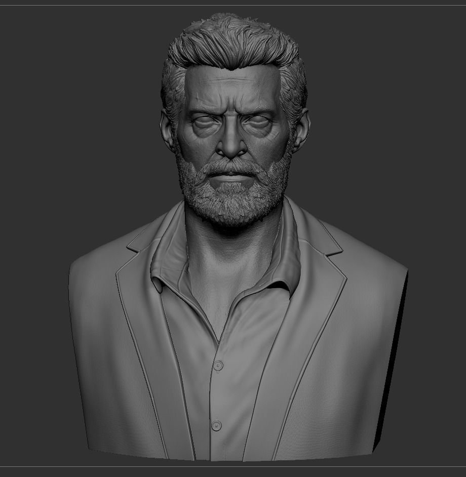Logan - Hugh Jackman Bust 3D print model_6
