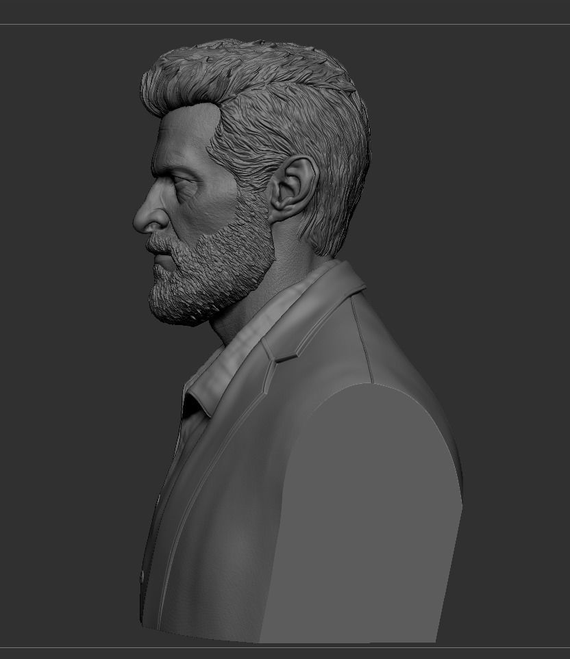 Logan - Hugh Jackman Bust 3D print model_8