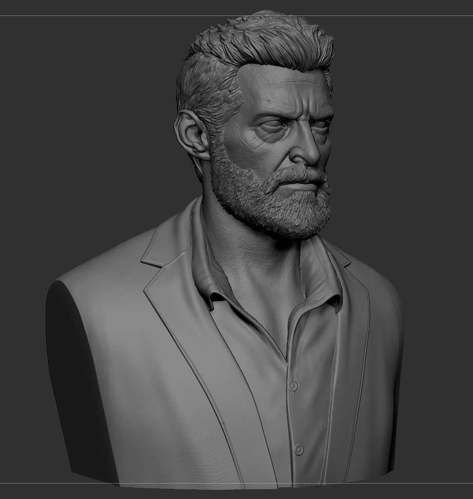 Logan - Hugh Jackman Bust 3D print model_11