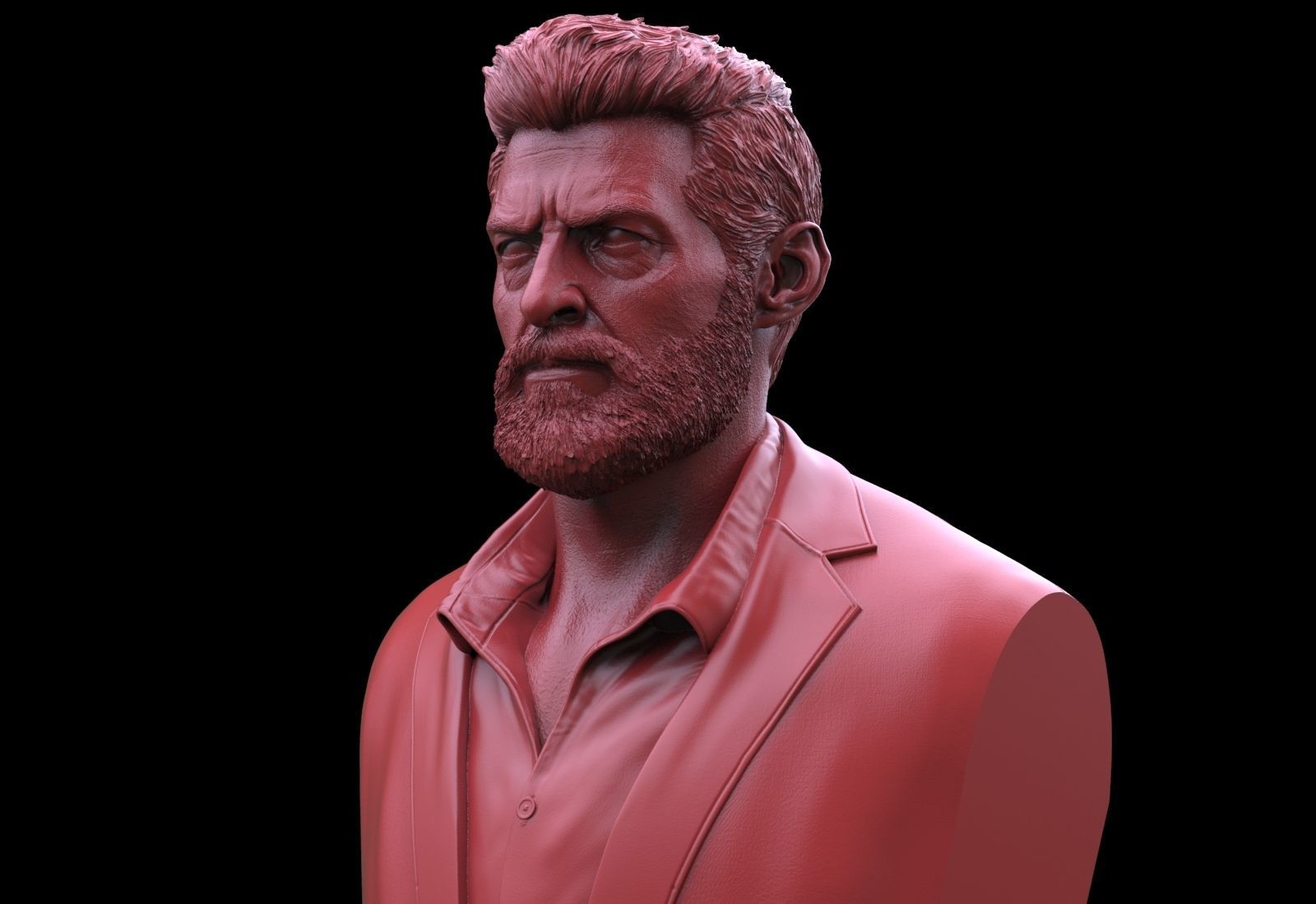 Logan - Hugh Jackman Bust 3D print model_2