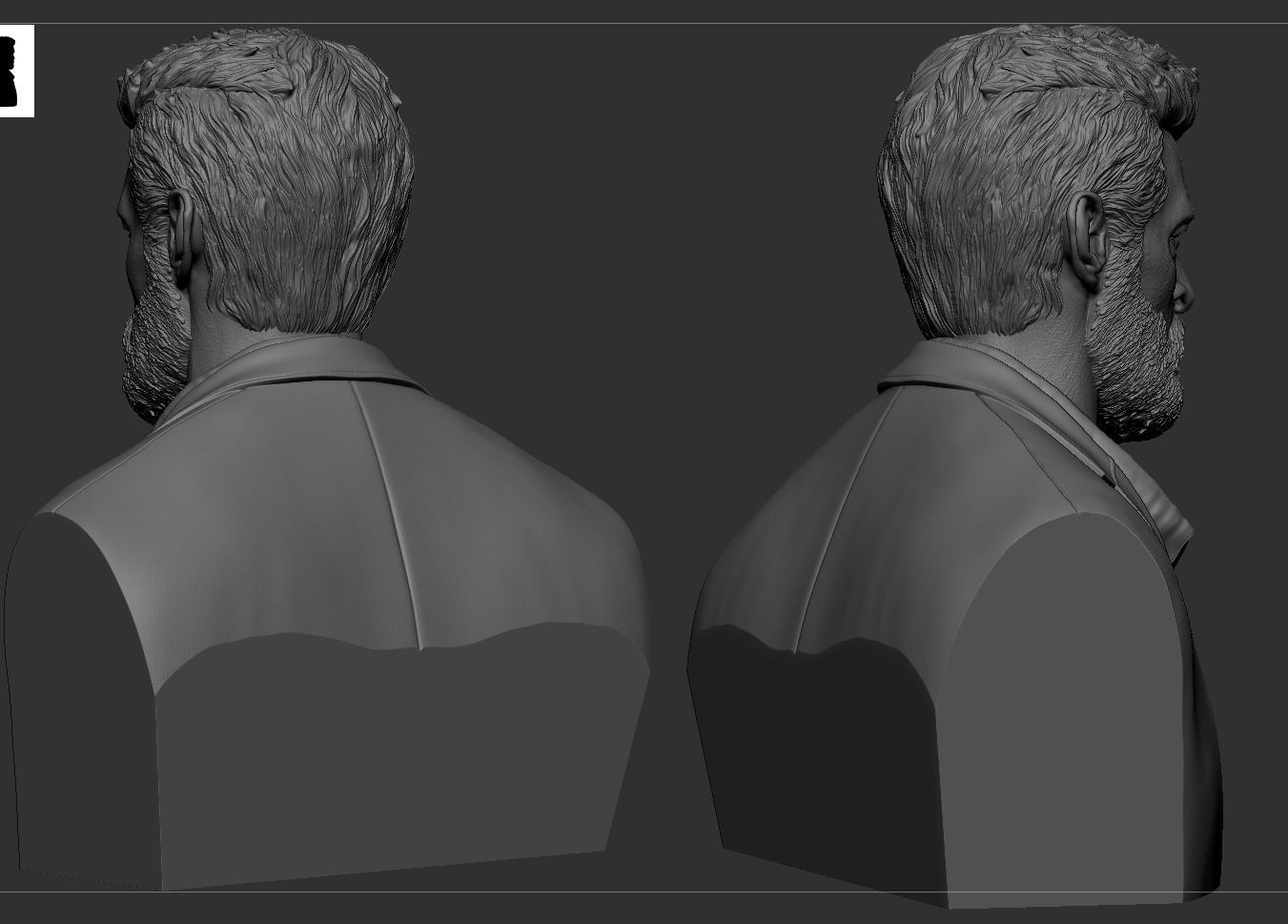 Logan - Hugh Jackman Bust 3D print model_9