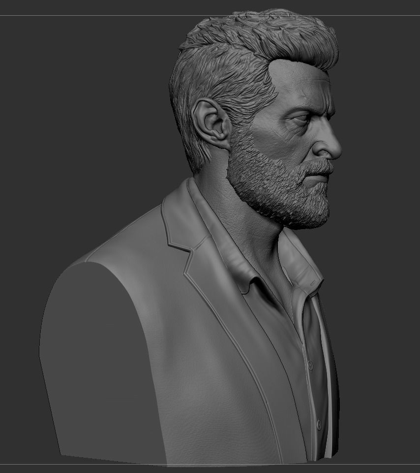 Logan - Hugh Jackman Bust 3D print model_10