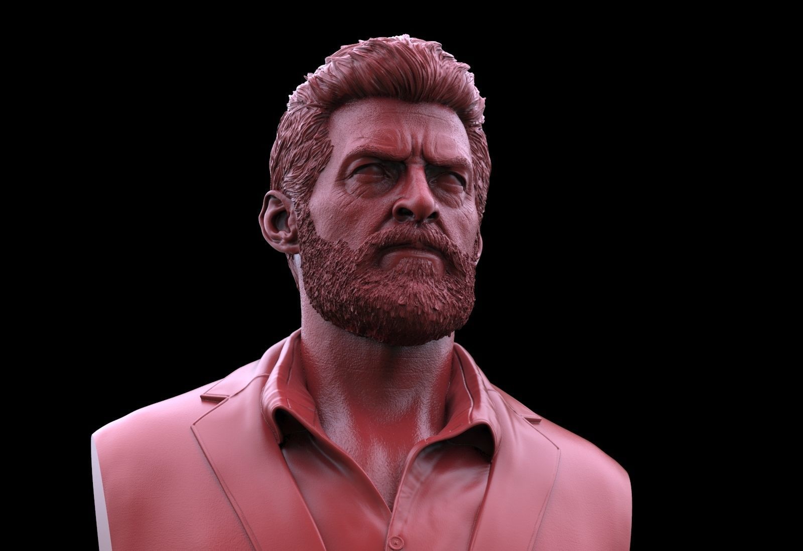 Logan - Hugh Jackman Bust 3D print model_4