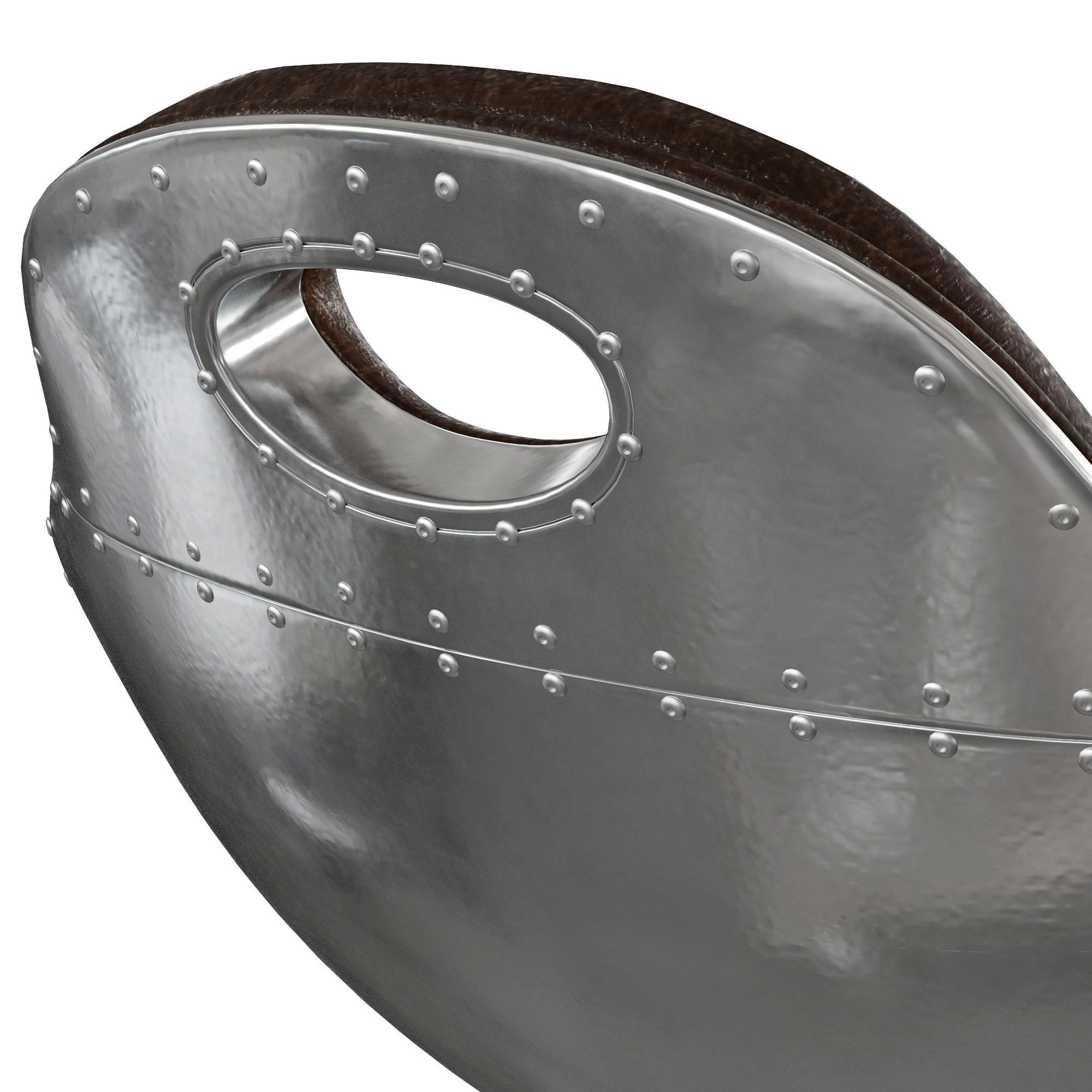 Homary-Upholstered Accent Chair Modern Chair in Aluminum 3D model_4