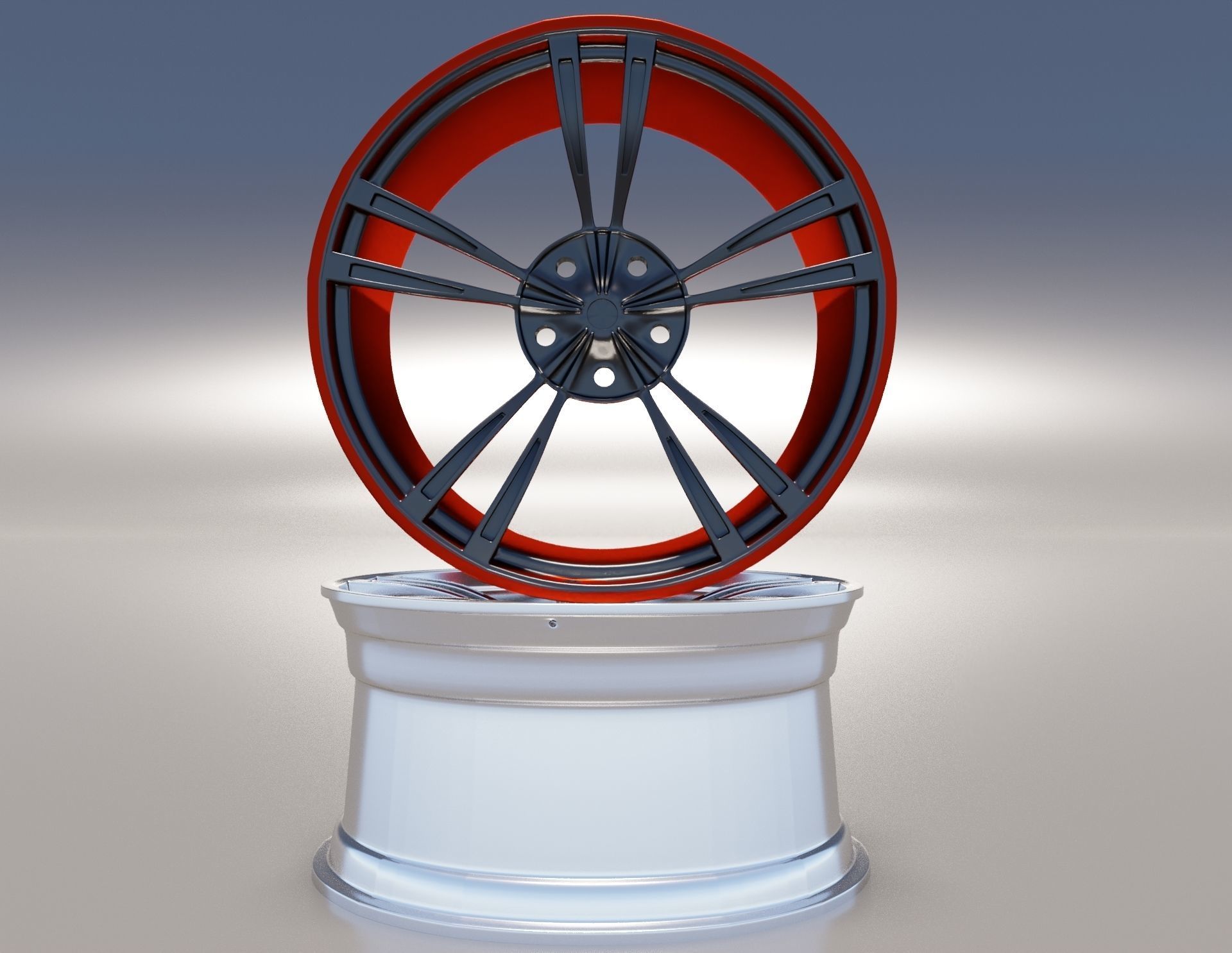 3D model rim wheel part4 3D model_6