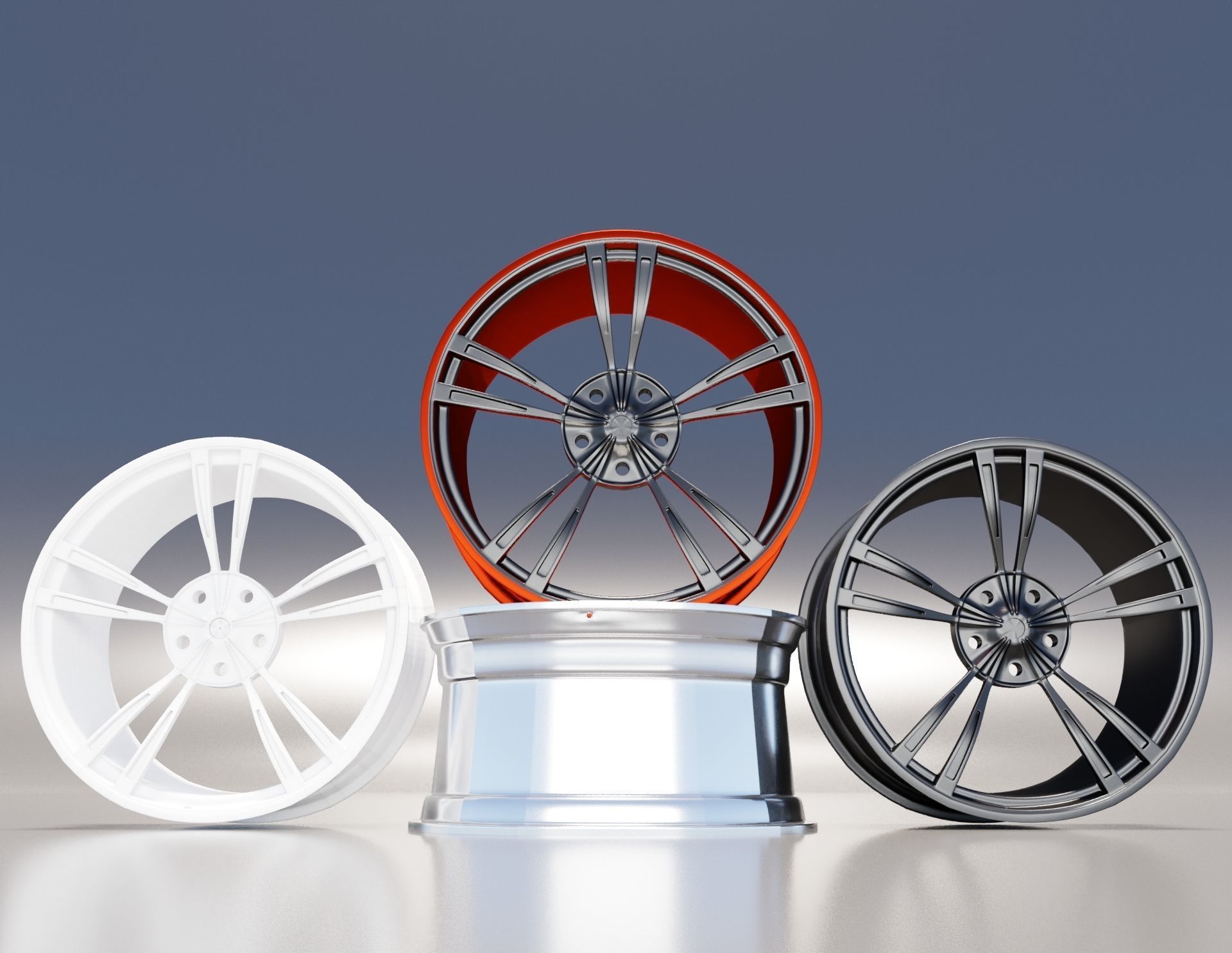 3D model rim wheel part4 3D model_10