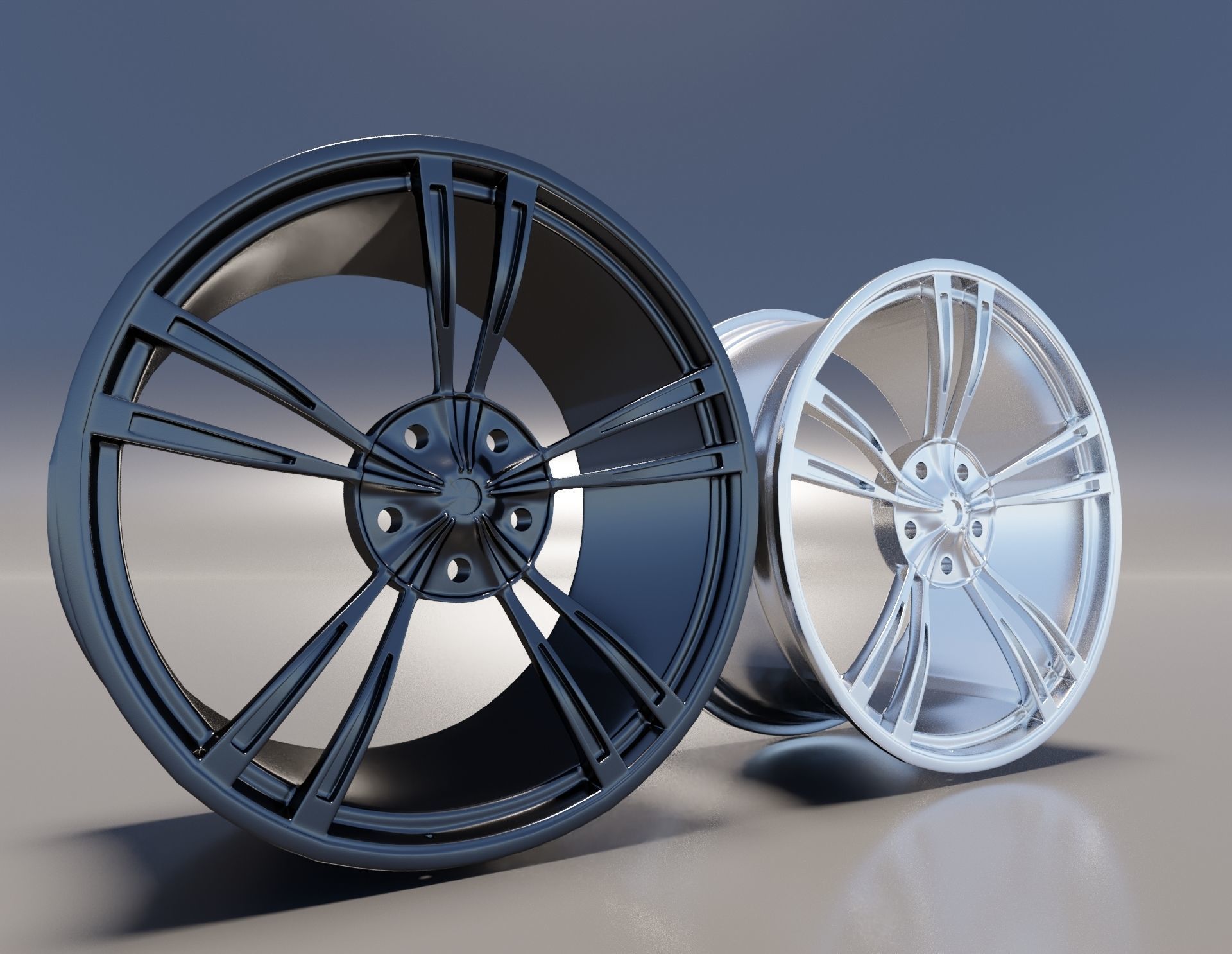 3D model rim wheel part4 3D model_3
