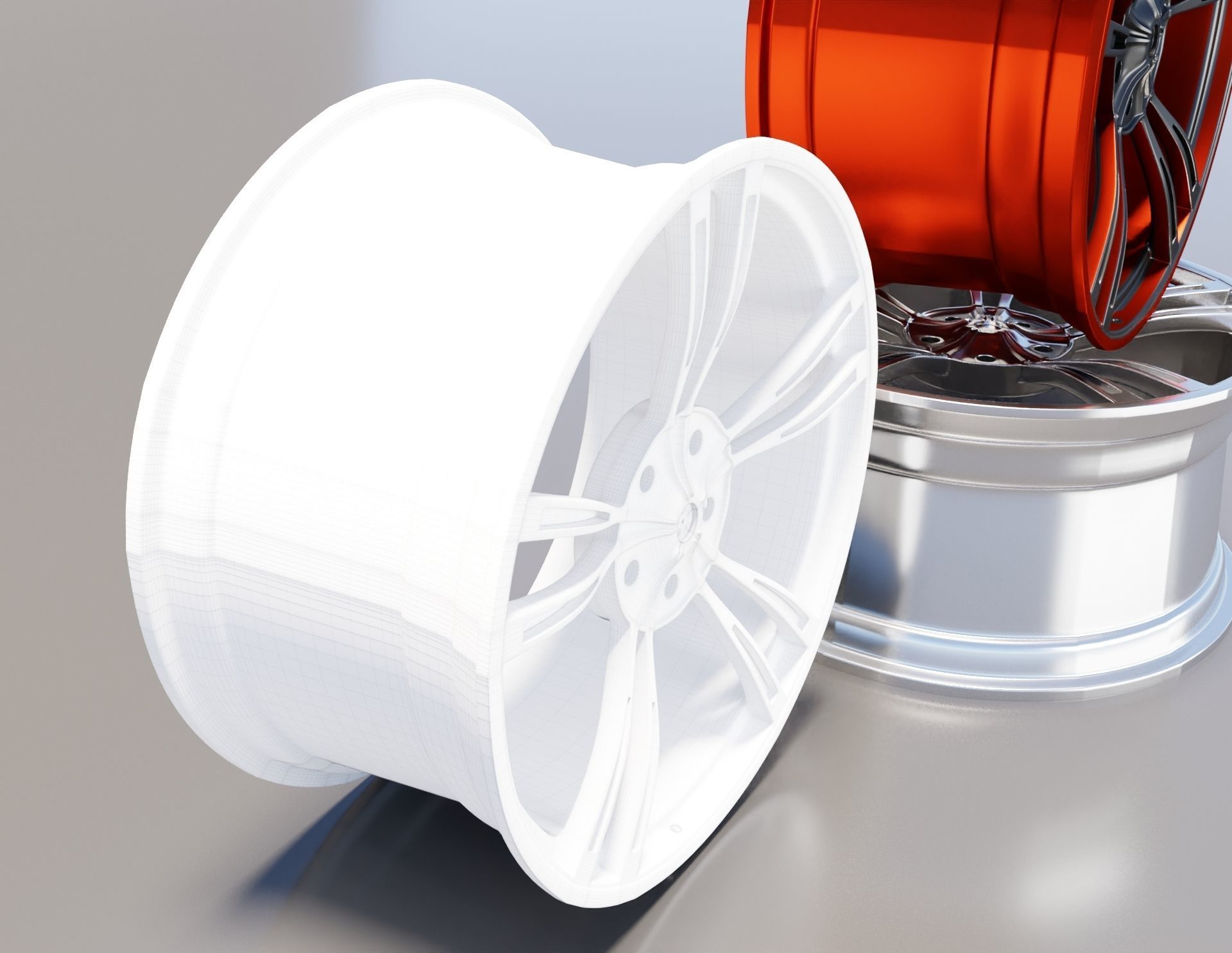 3D model rim wheel part4 3D model_11