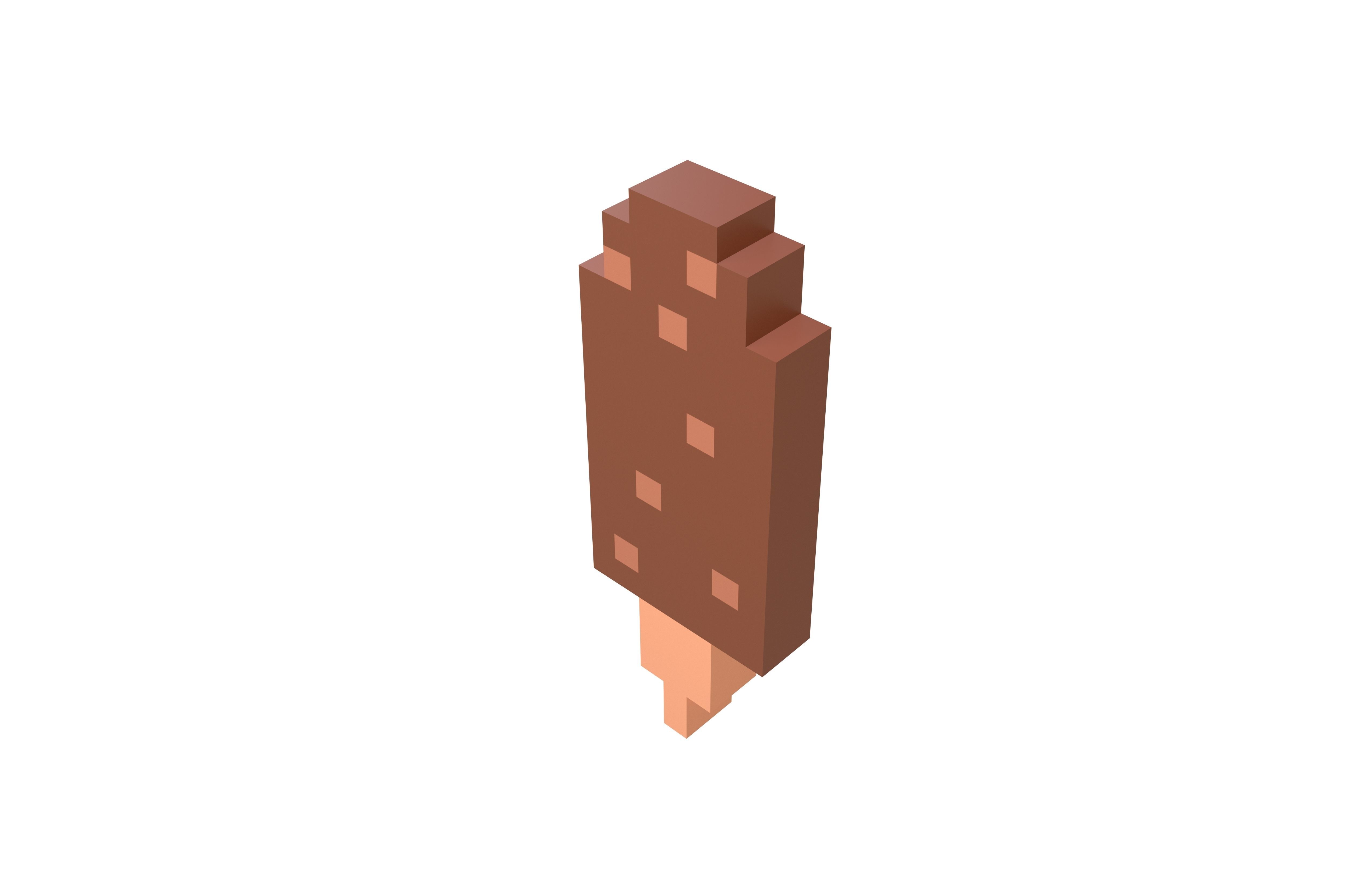 Voxel Ice Cream v1 003 Low-poly 3D model_2