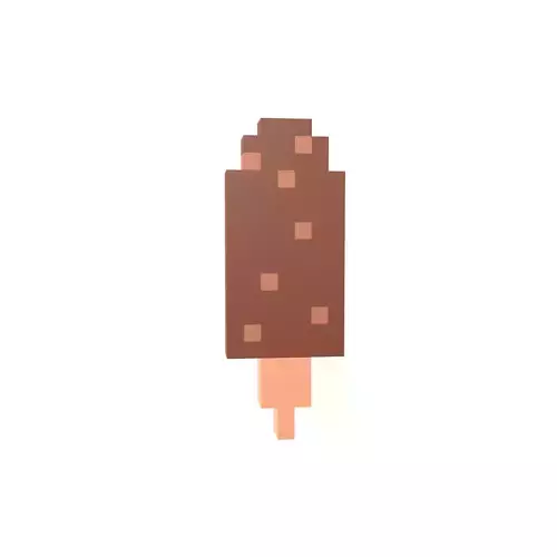 Voxel Ice Cream v1 003 Low-poly 3D model