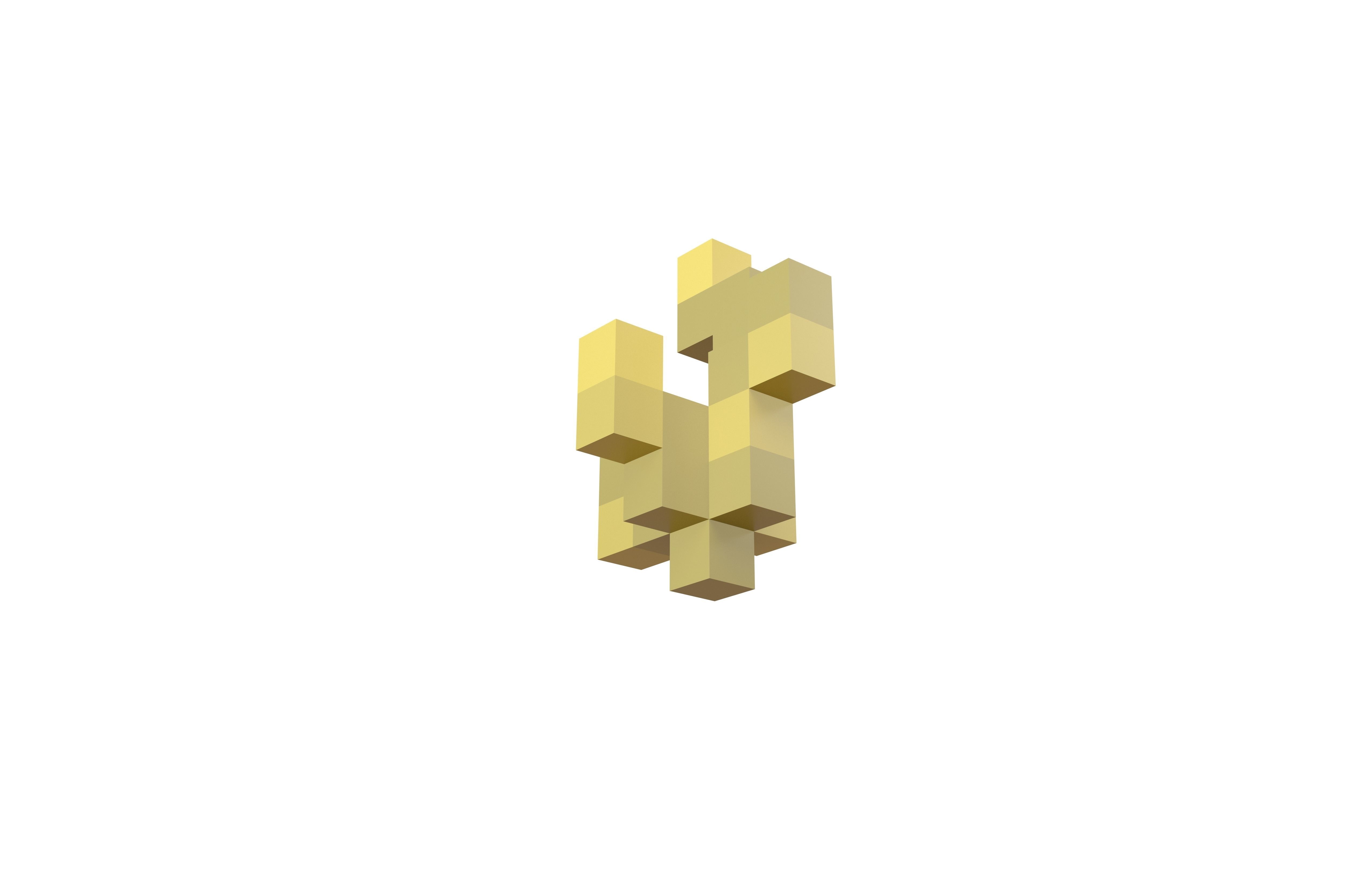 Voxel Grass v1 003 2 Low-poly 3D model_3