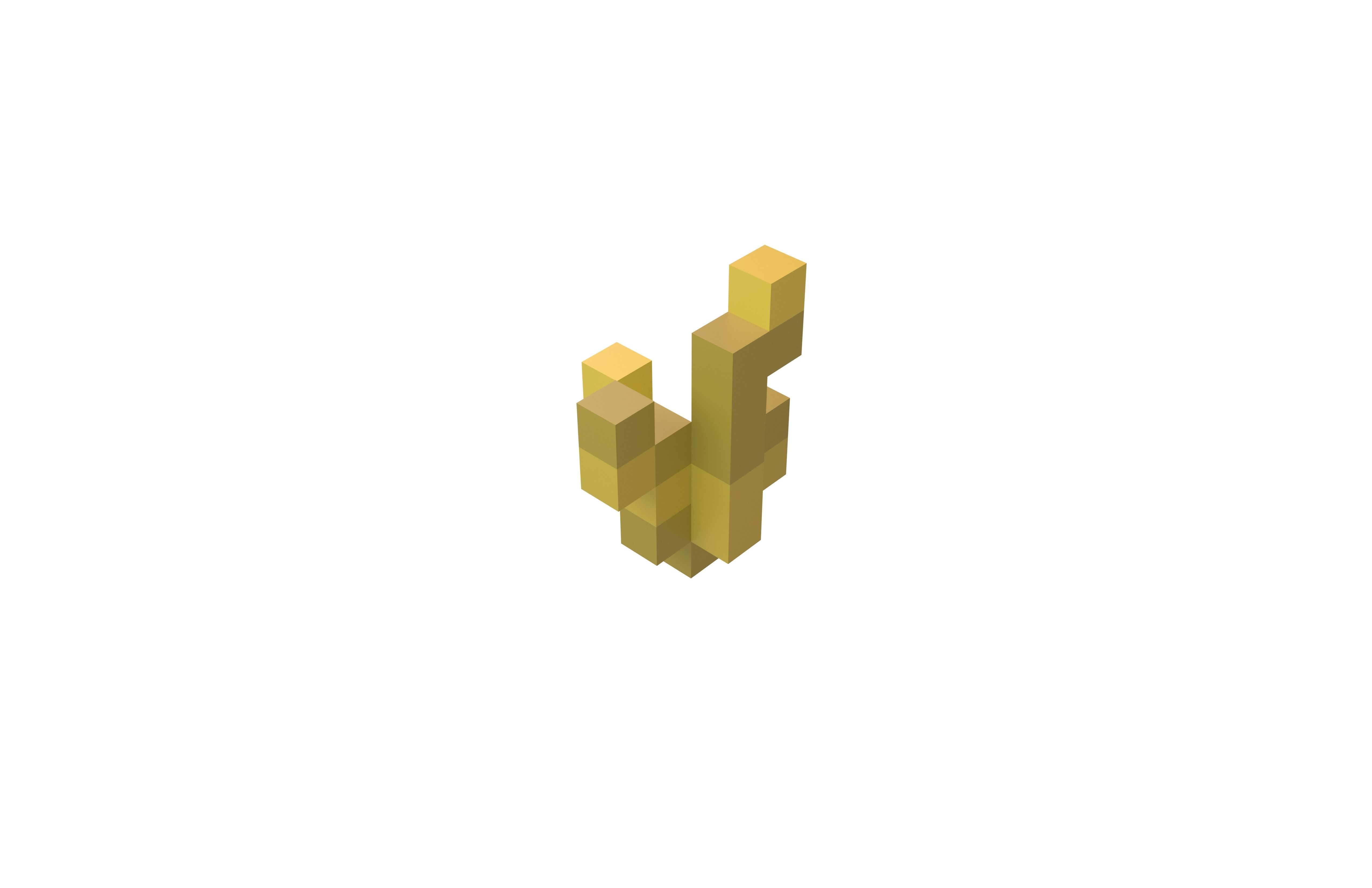 Voxel Grass v1 003 2 Low-poly 3D model_1