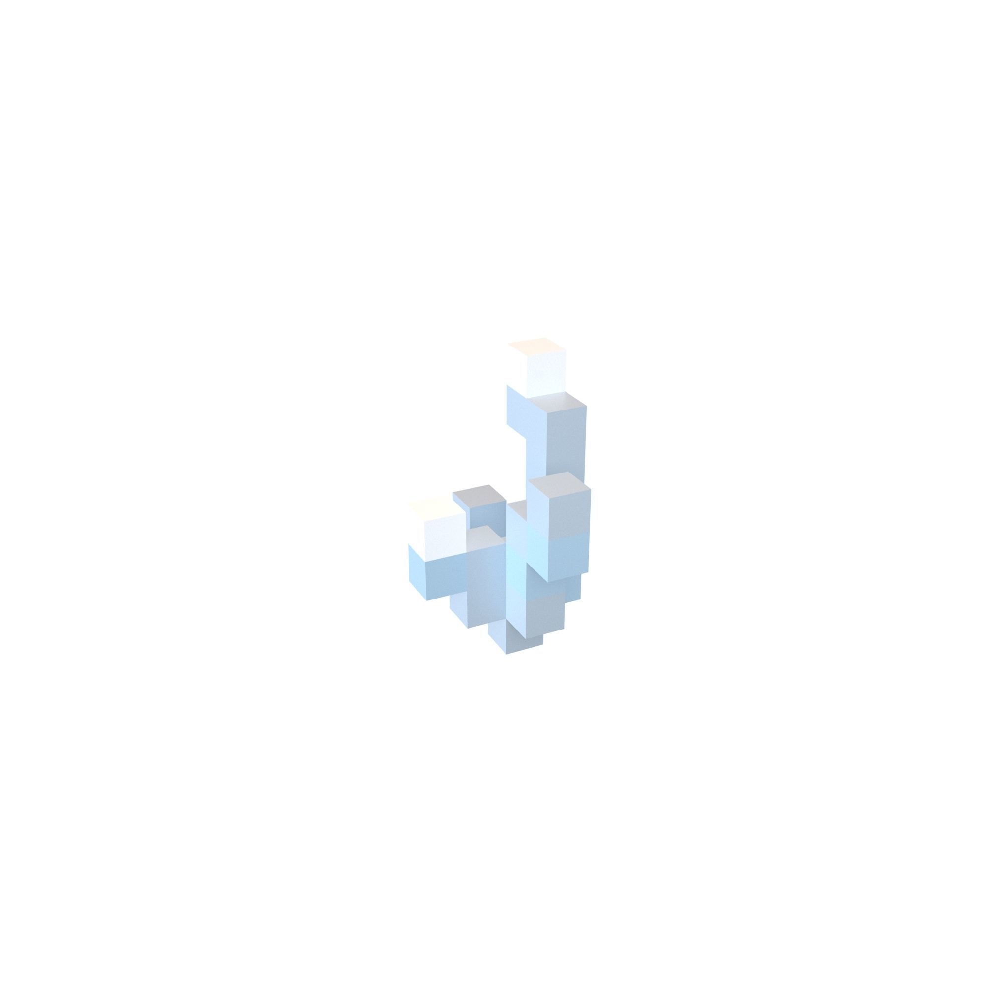 Voxel Grass v3 003 3 Low-poly 3D model_1