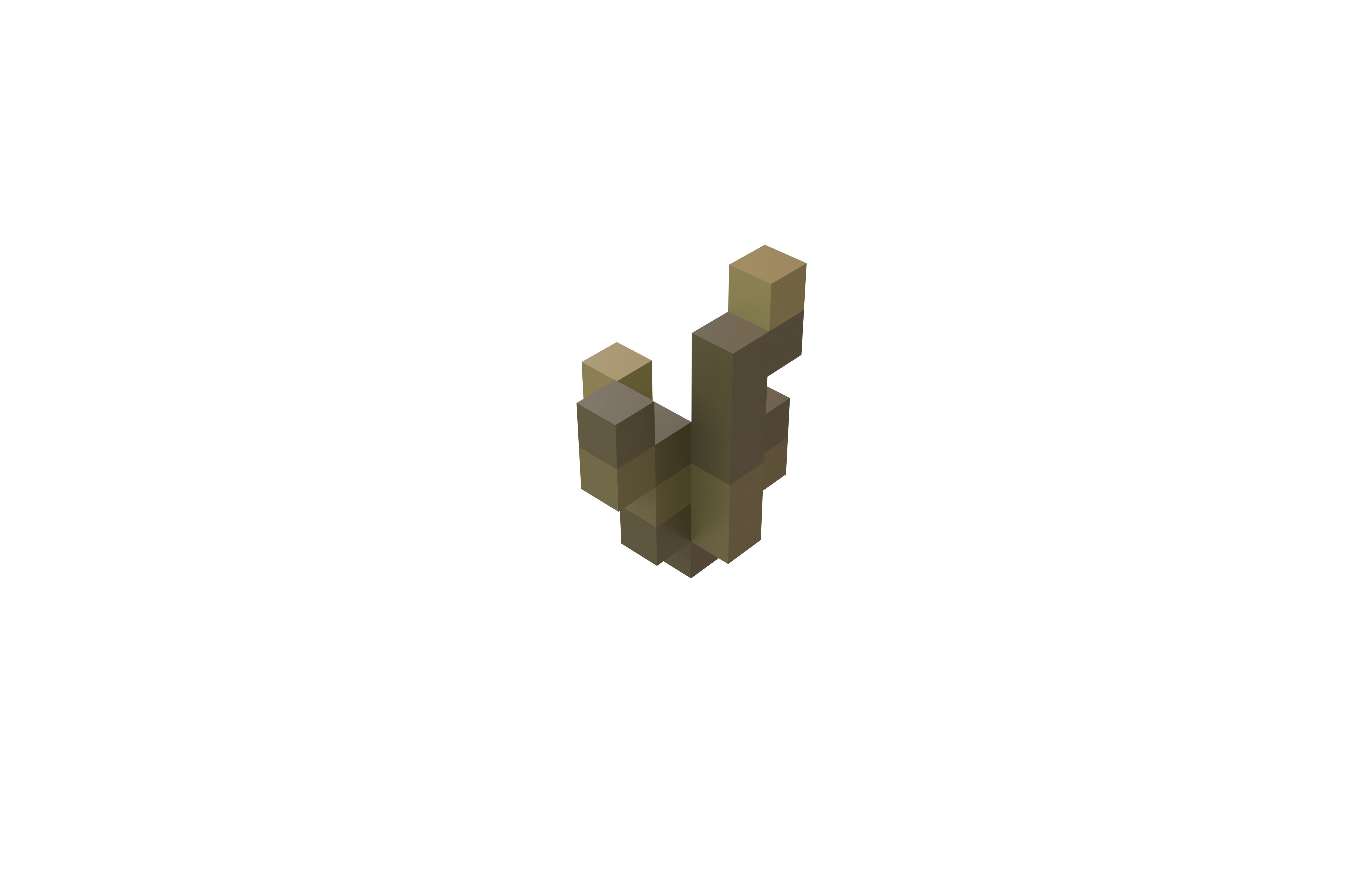 Voxel Grass v1 003 1 Low-poly 3D model_2
