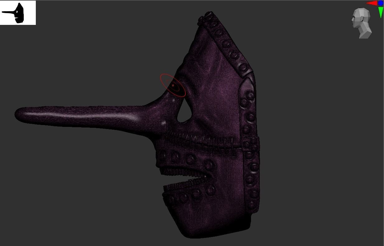 Halloween Slipknot Chris Fehn Mask Long 3D print model_10