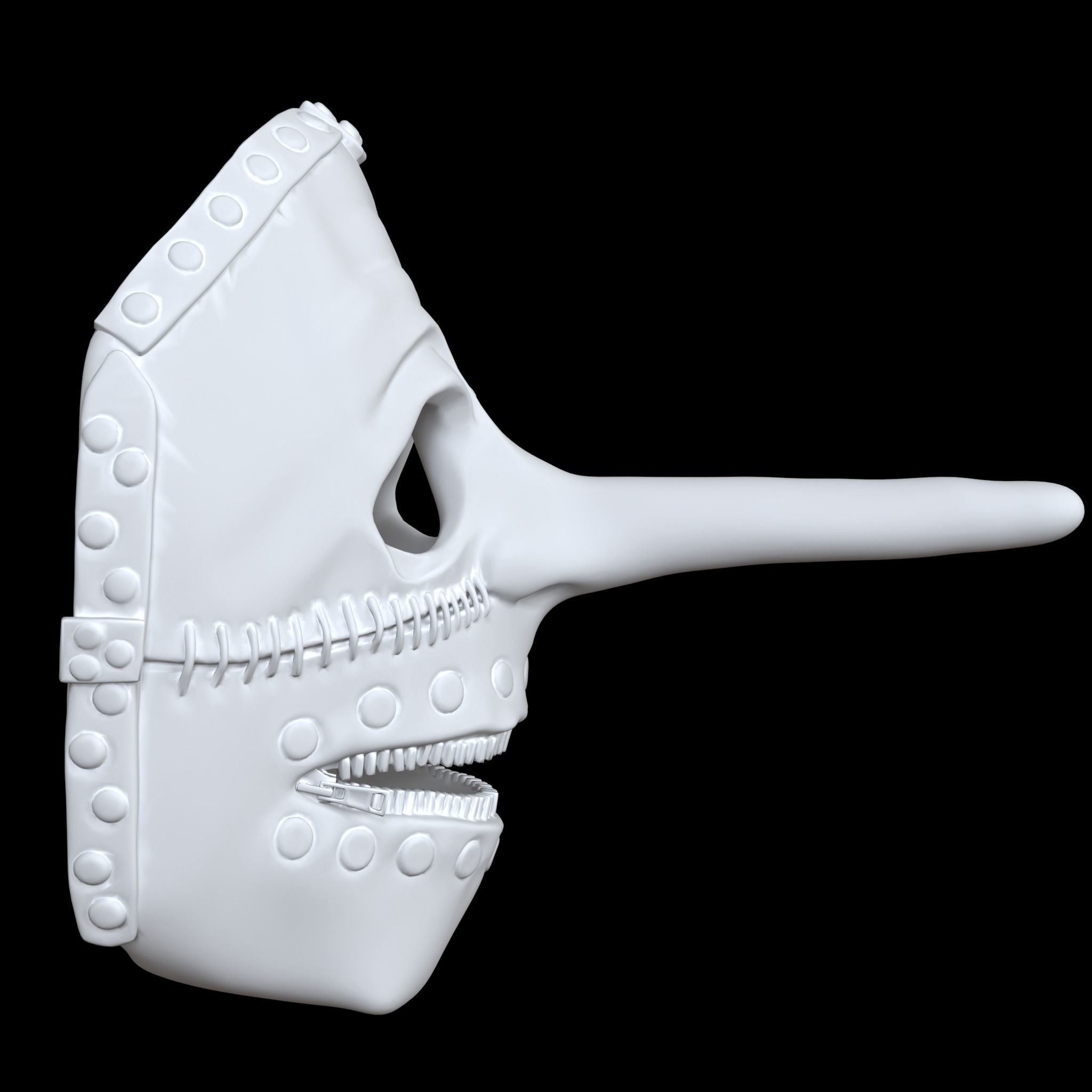 Halloween Slipknot Chris Fehn Mask Long 3D print model_1