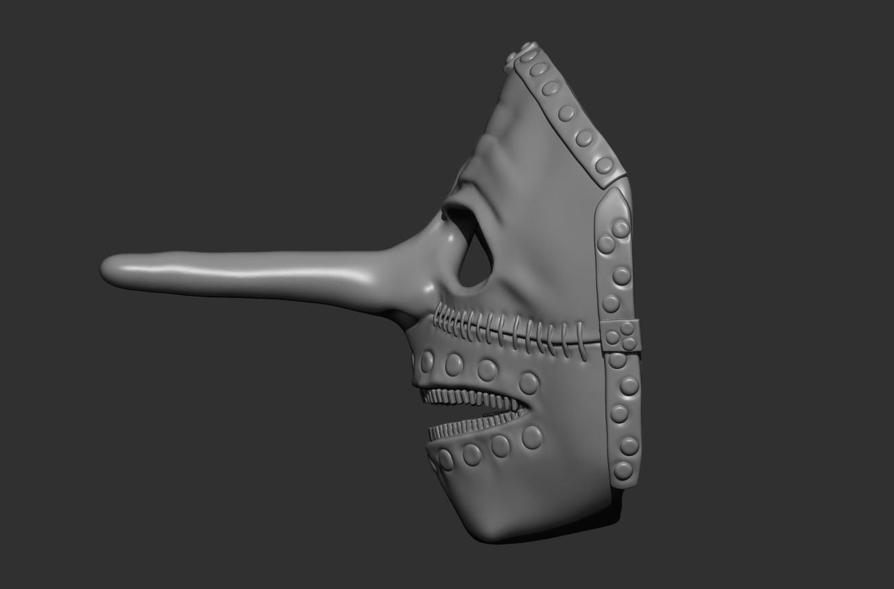 Halloween Slipknot Chris Fehn Mask Long 3D print model_3