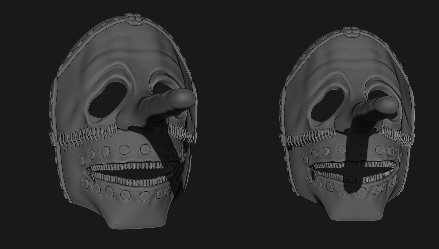 Halloween Slipknot Chris Fehn Mask Long 3D print model_8