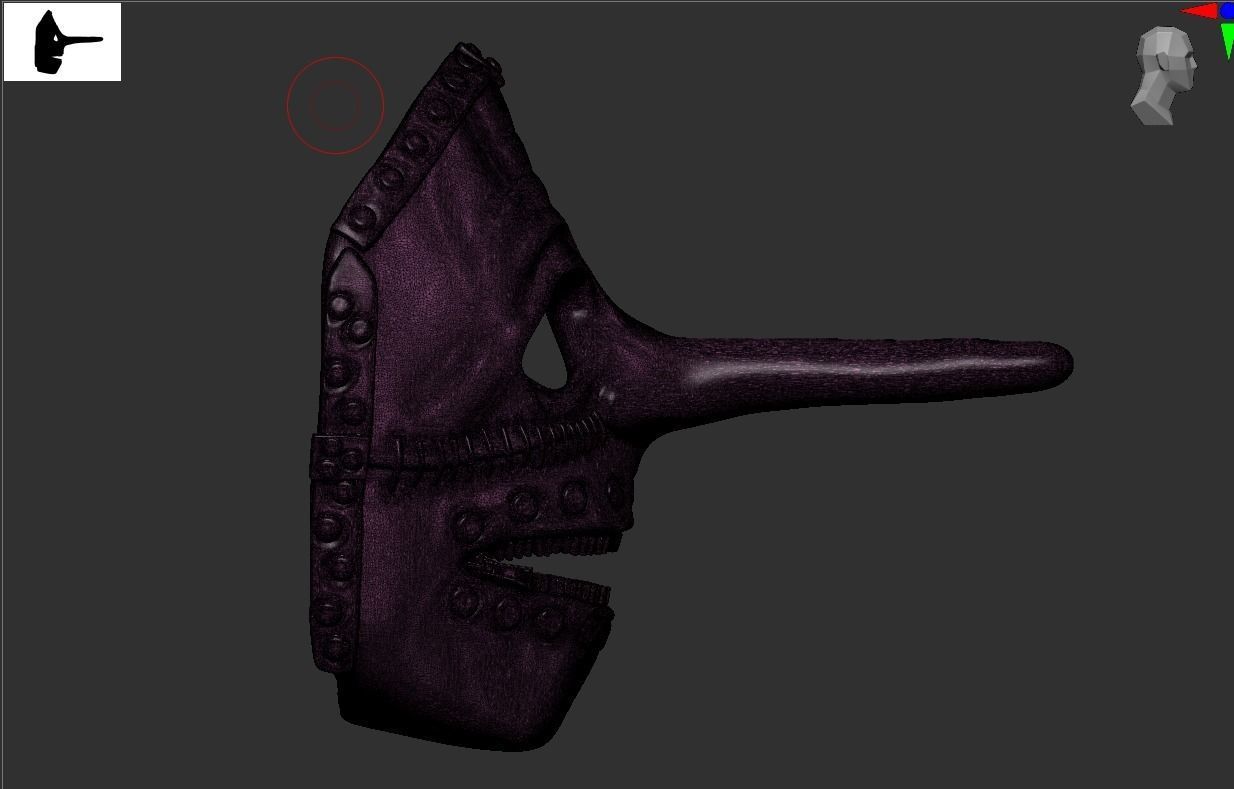 Halloween Slipknot Chris Fehn Mask Long 3D print model_9