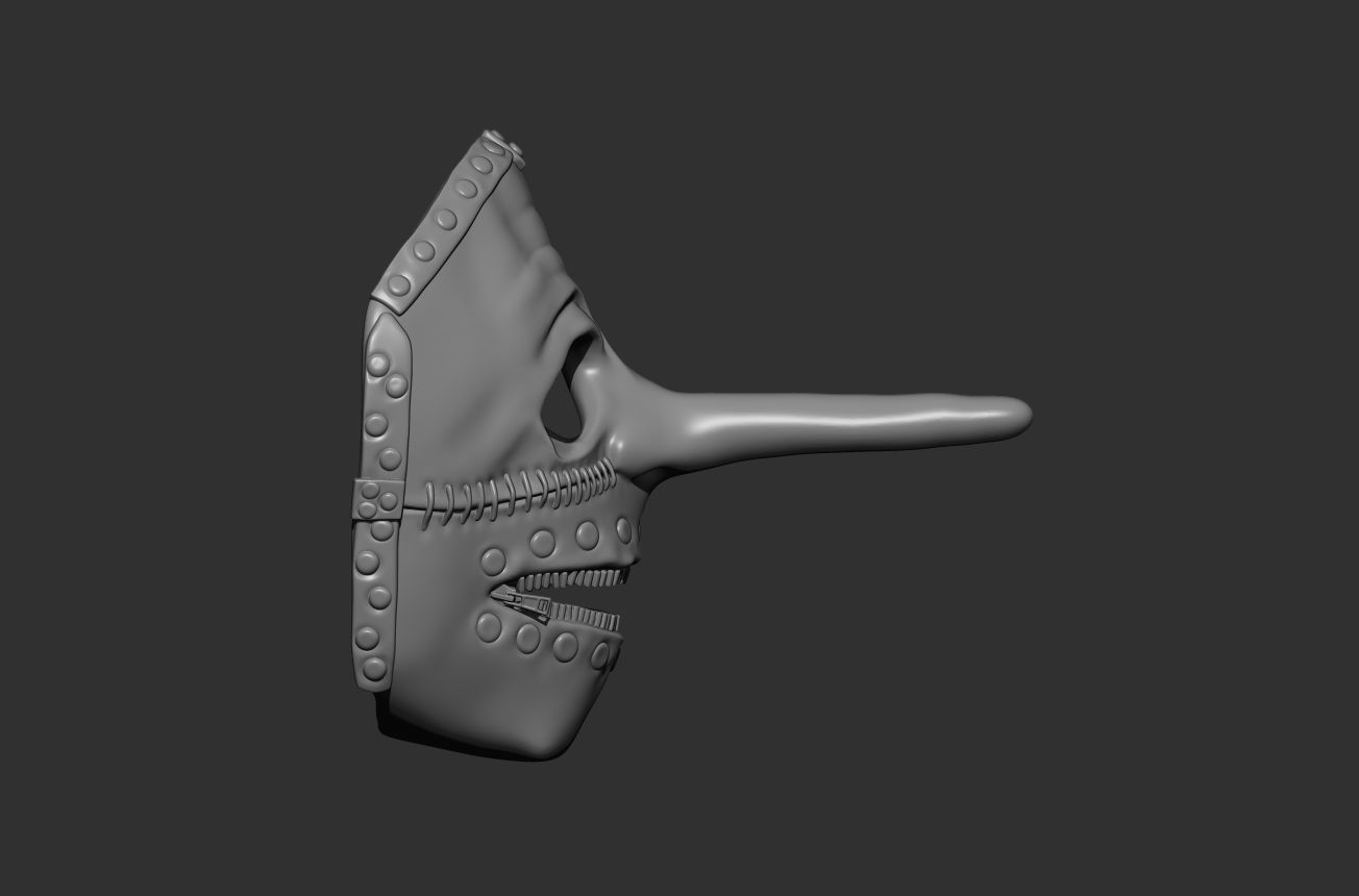 Halloween Slipknot Chris Fehn Mask Long 3D print model_4