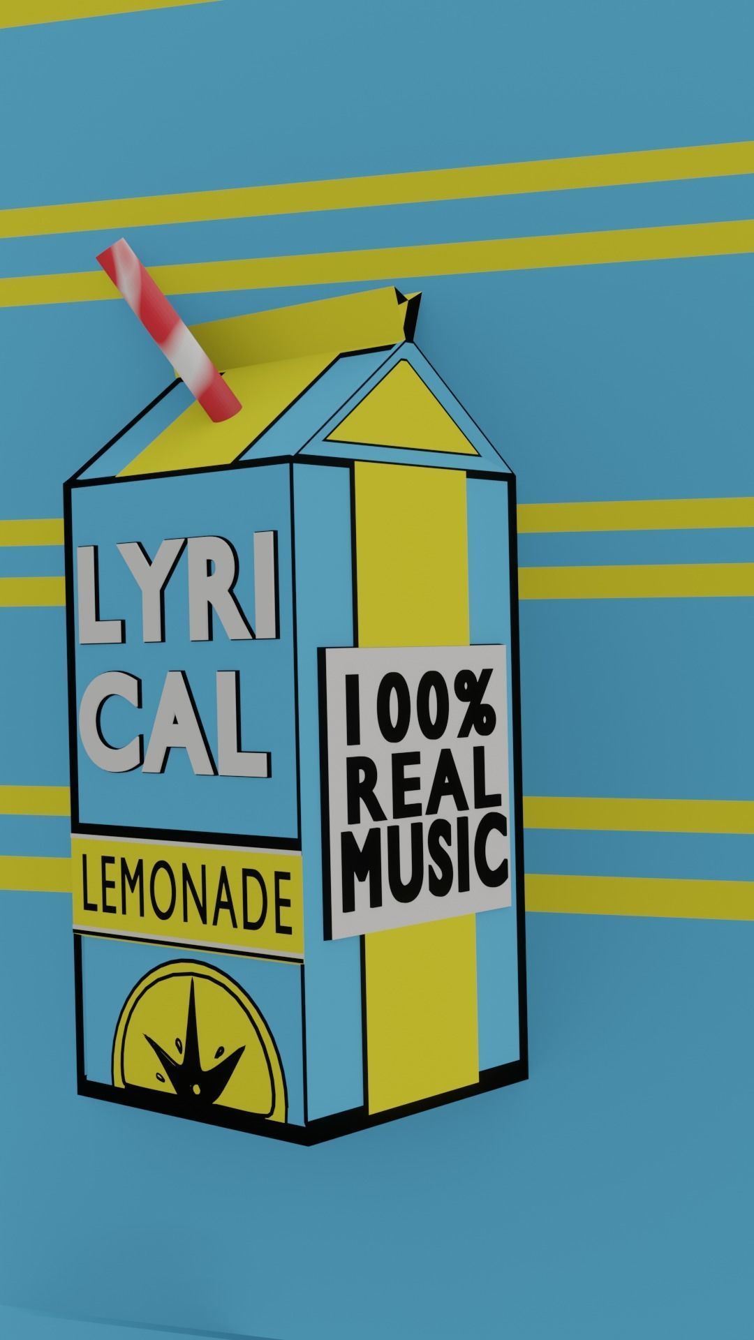 Lyrical Lemonade 3d logo Free low-poly 3D model_4
