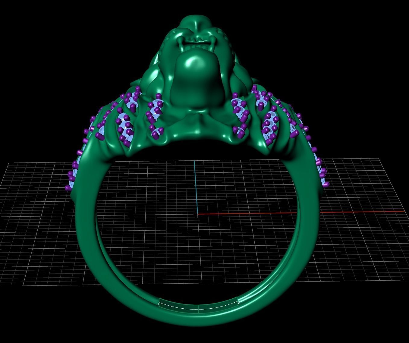 lions rings Low-poly 3D model_2