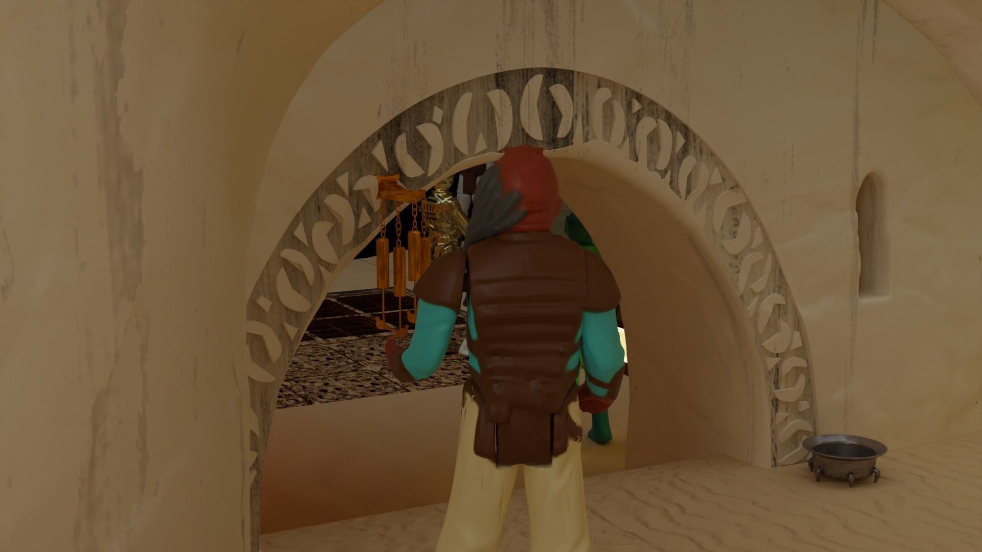 Jabbas Throne Room - Set 6a -Main Entrance Attributes 1-12 scale 3D print model_3