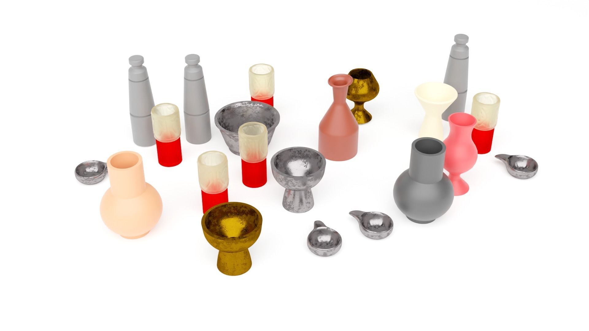 Jabbas Throne Room - Set 6a -Main Entrance Attributes 1-6 scale 3D print model_13