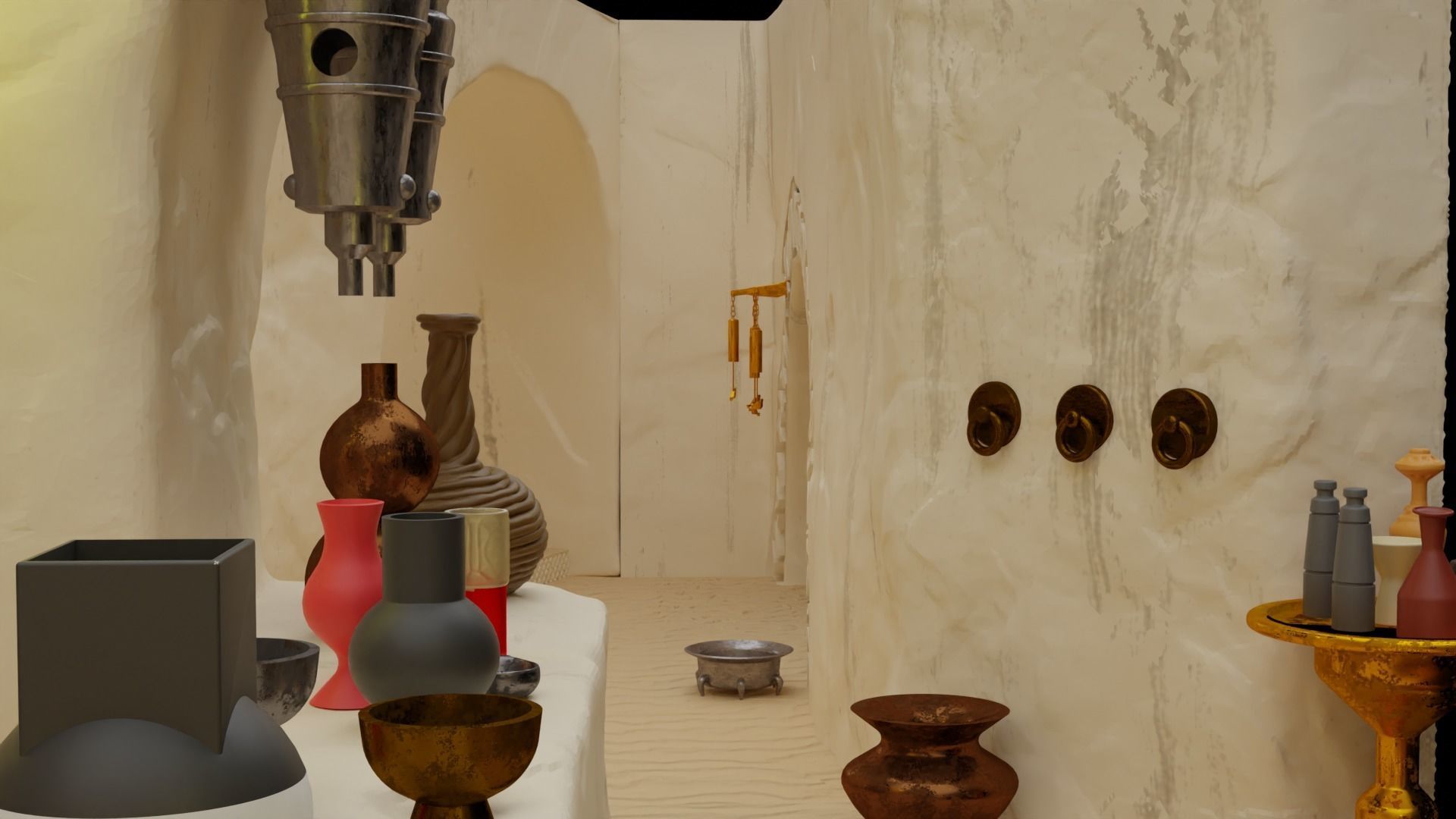 Jabbas Throne Room - Set 6a -Main Entrance Attributes 1-6 scale 3D print model_6