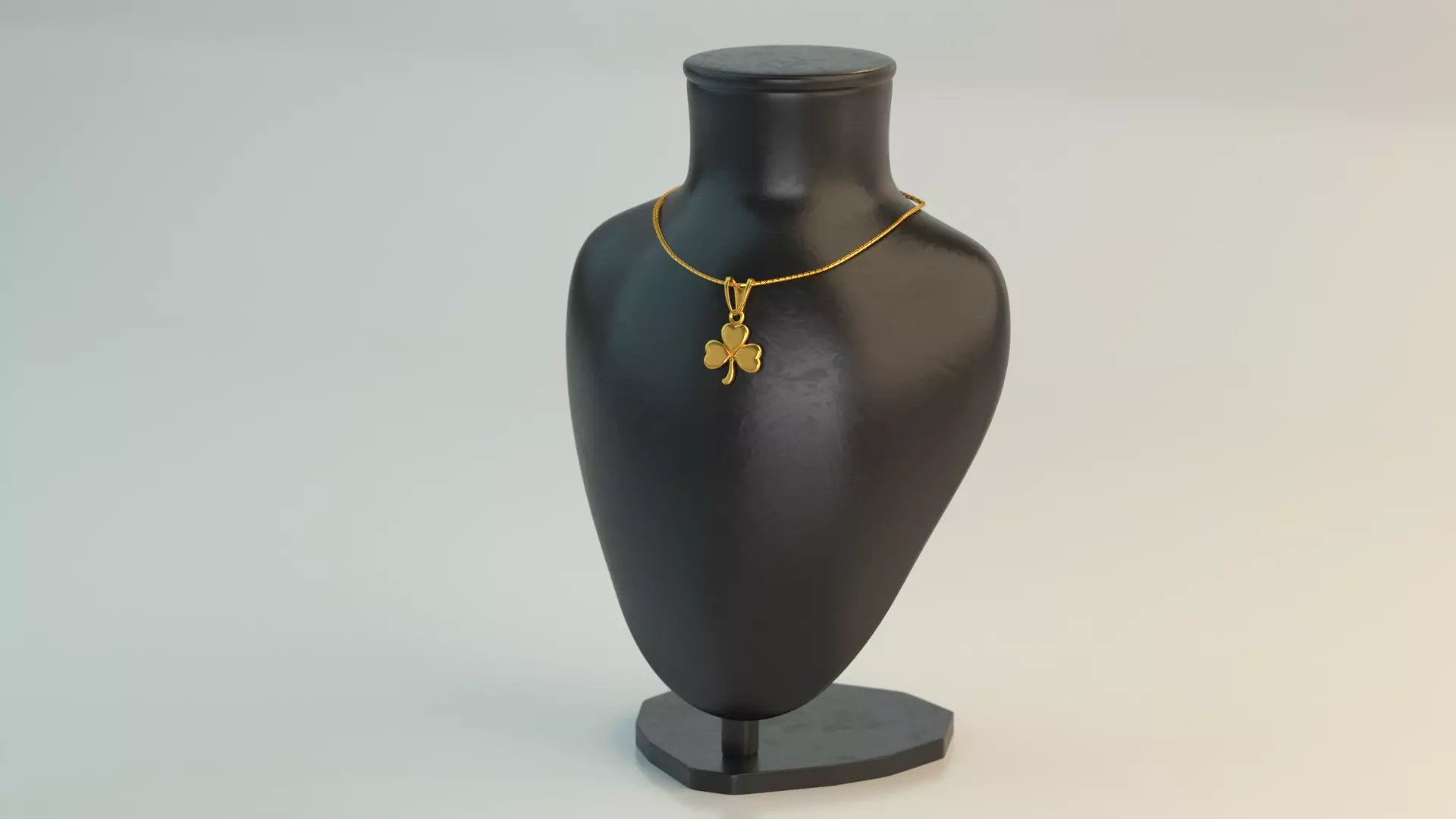Pendant 3 shamrock gold 3D model