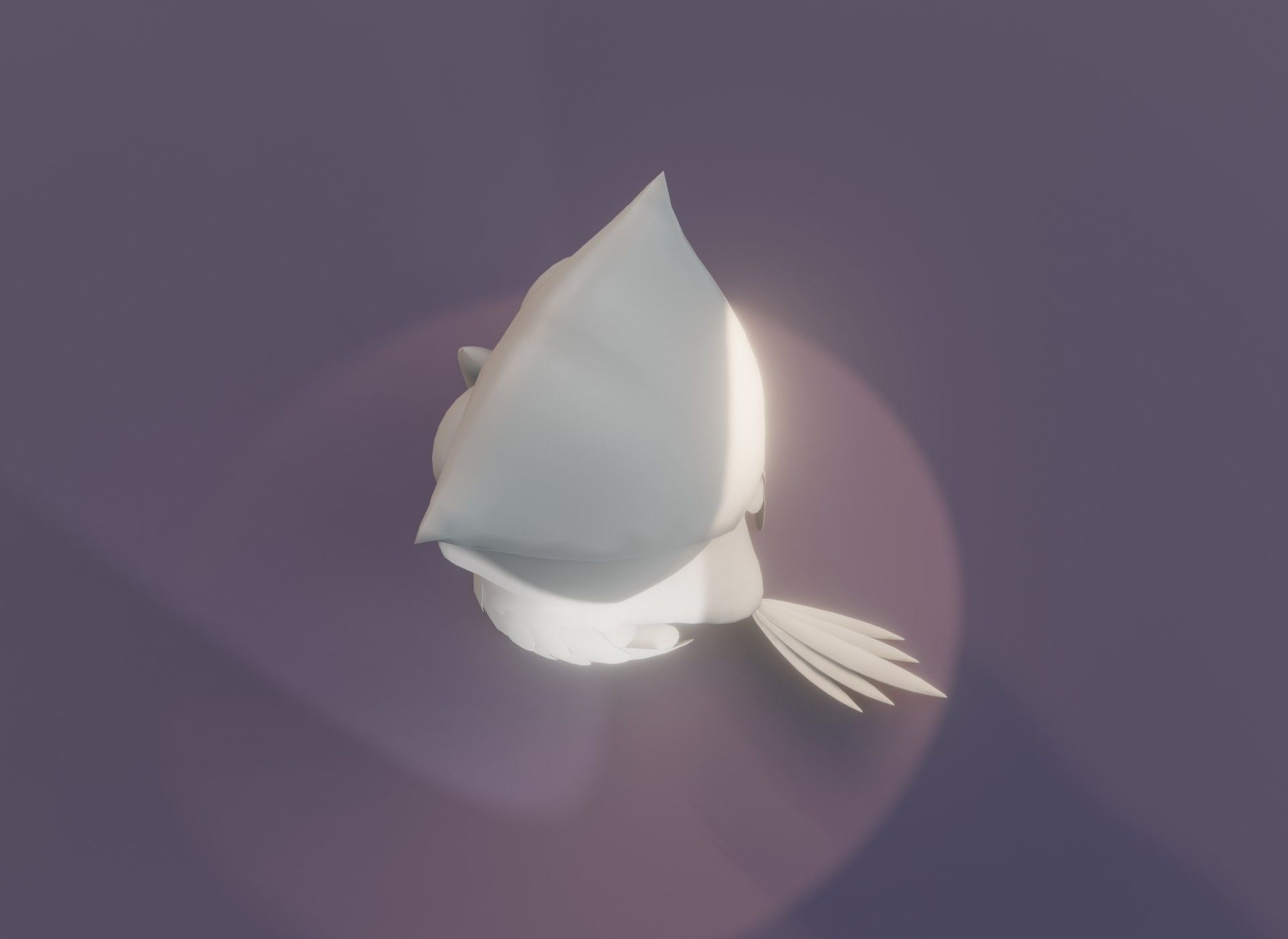 Cartoon Owl Rigged Base Mesh 3D Model Low-poly 3D model_20