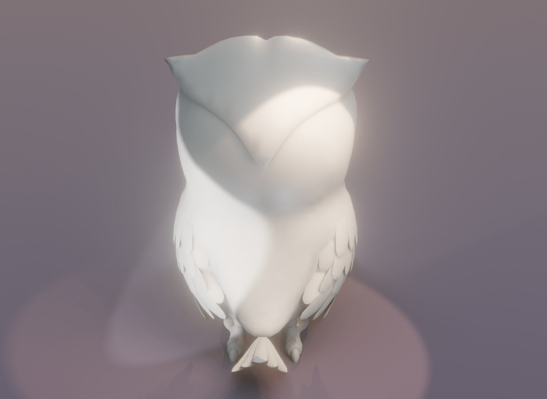 Cartoon Owl Rigged Base Mesh 3D Model Low-poly 3D model_9
