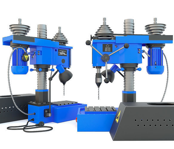 Machine tool drilling press vertical 2M112 3D model