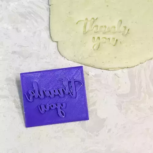 Thank you embosser stamp Thanksgiving day 3D print model