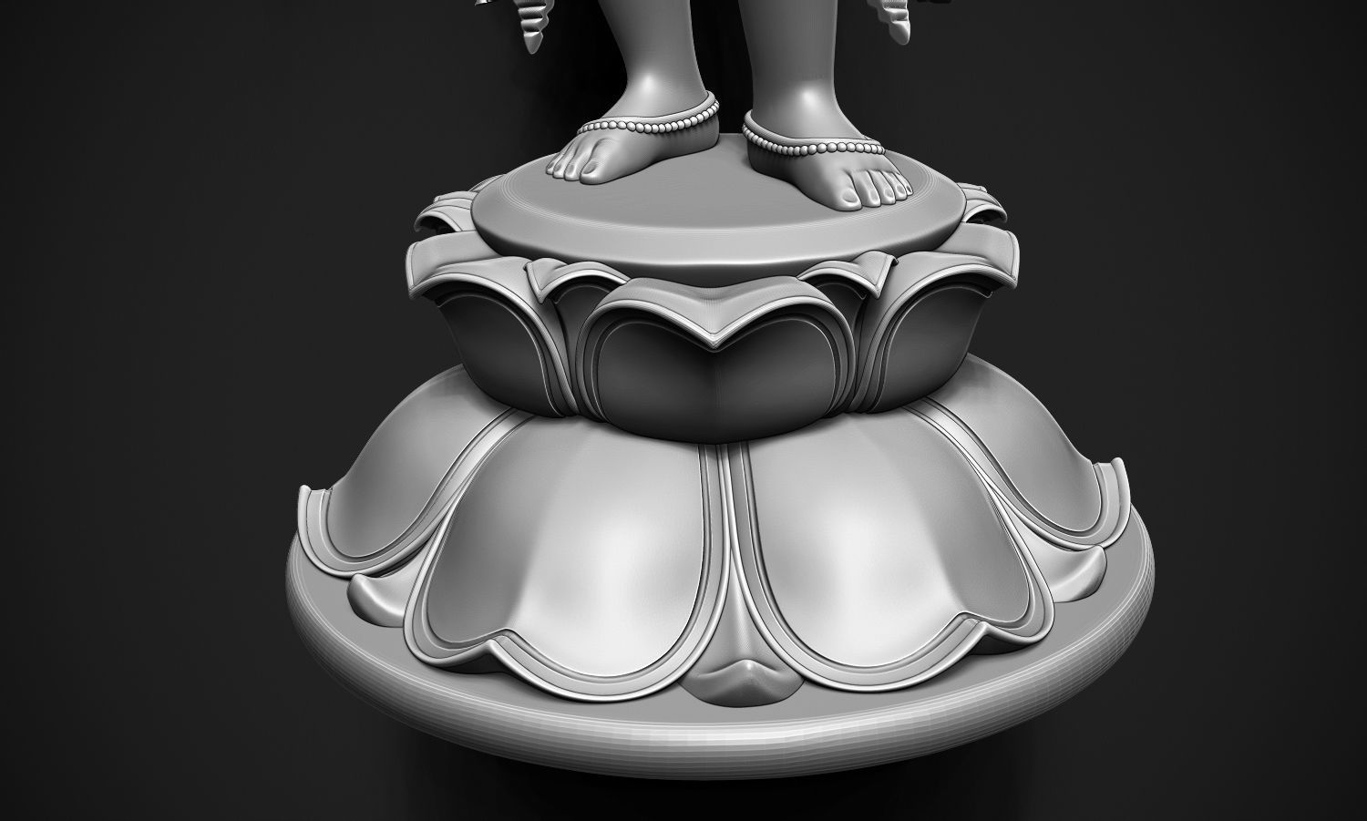 Bhudevi Ancient Sculpture 3D print model_13