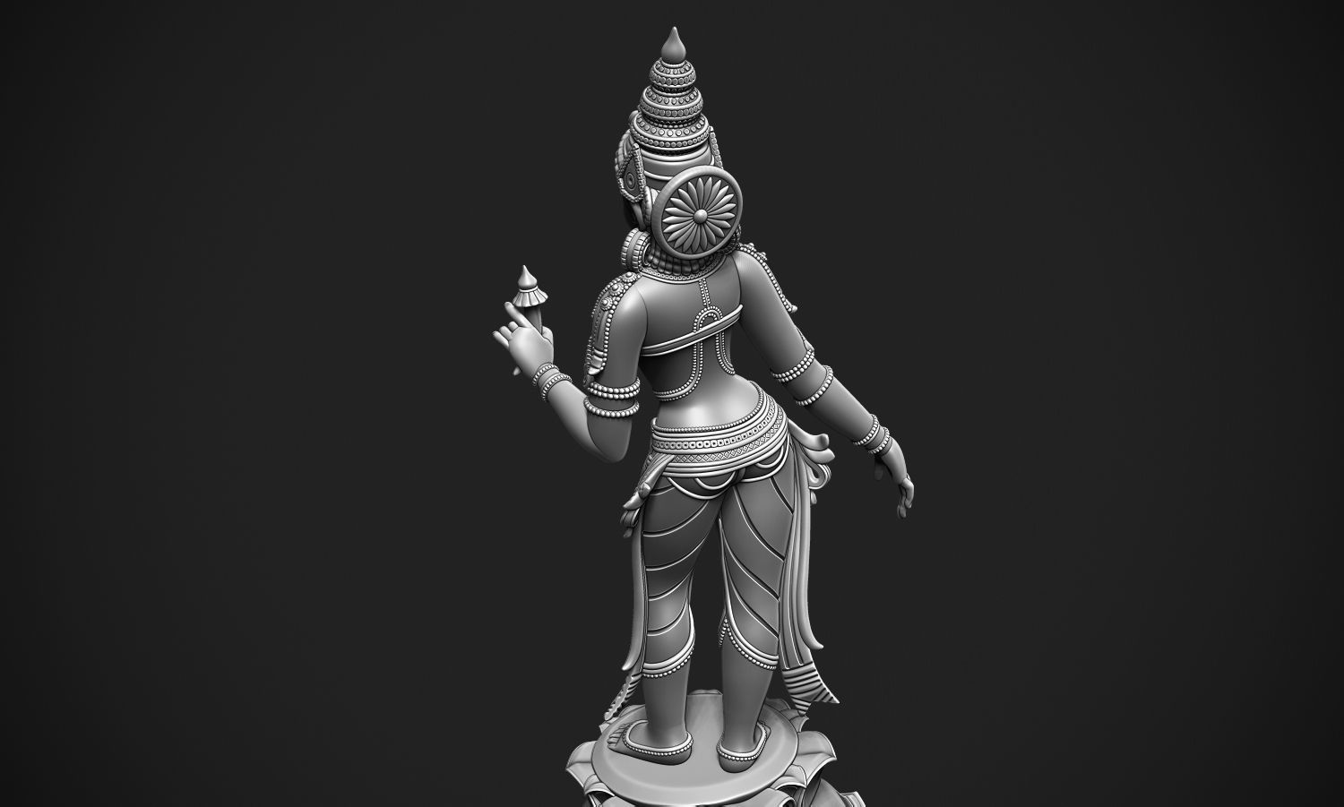 Bhudevi Ancient Sculpture 3D print model_15