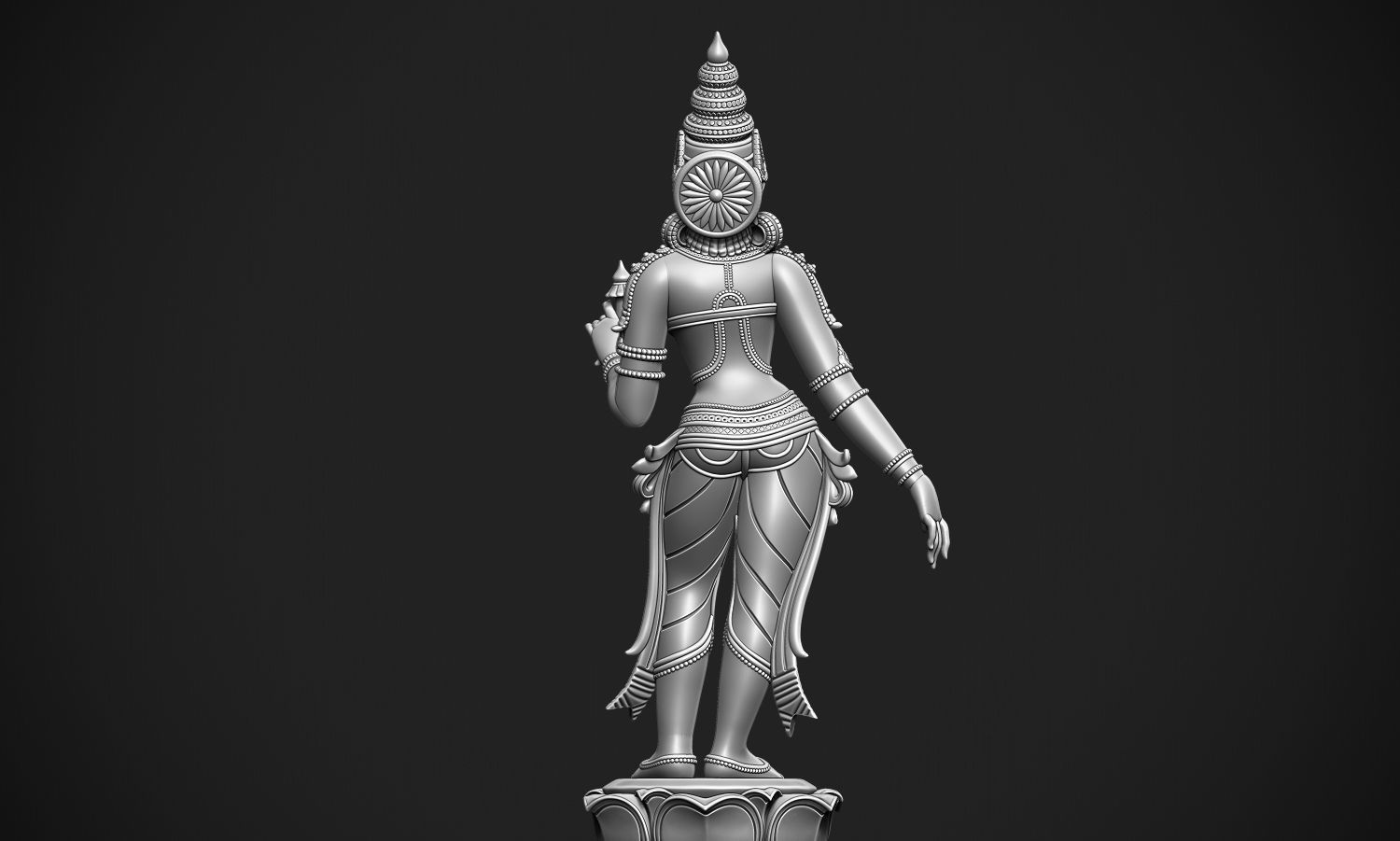 Bhudevi Ancient Sculpture 3D print model_14