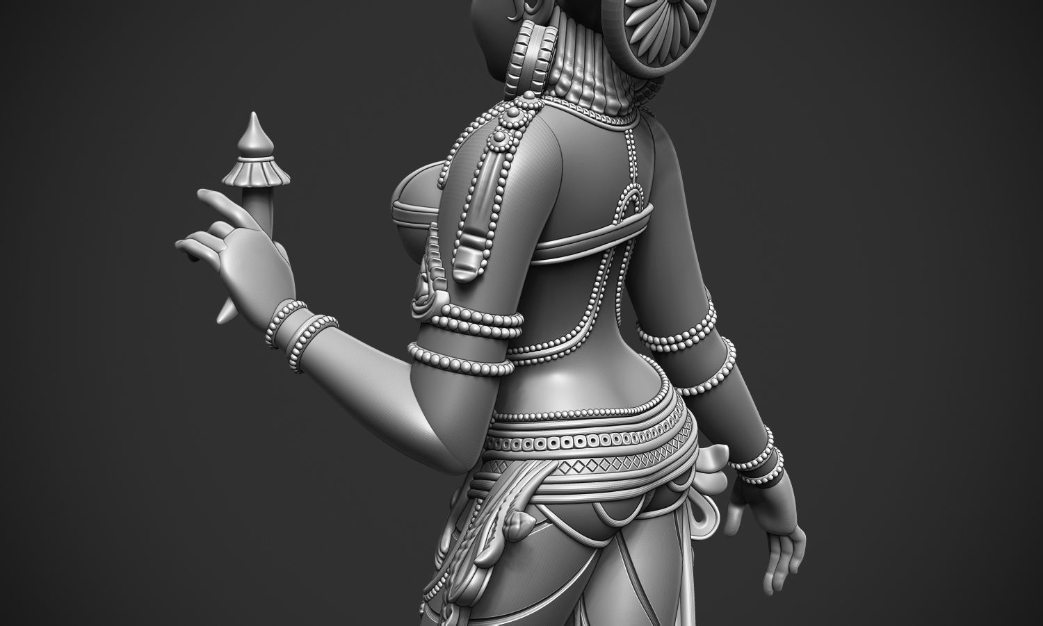 Bhudevi Ancient Sculpture 3D print model_18