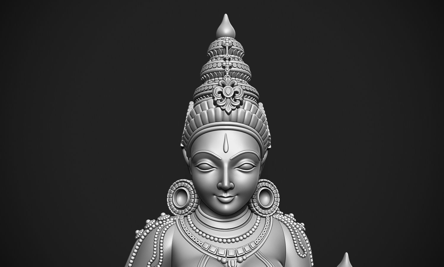 Bhudevi Ancient Sculpture 3D print model_3