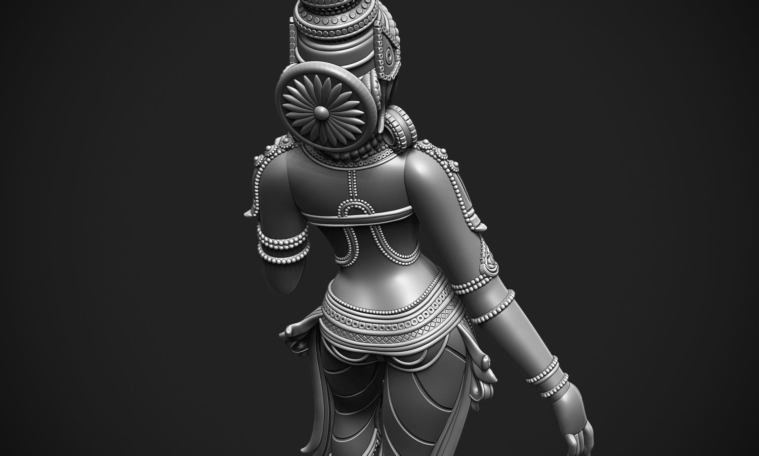 Bhudevi Ancient Sculpture 3D print model_16