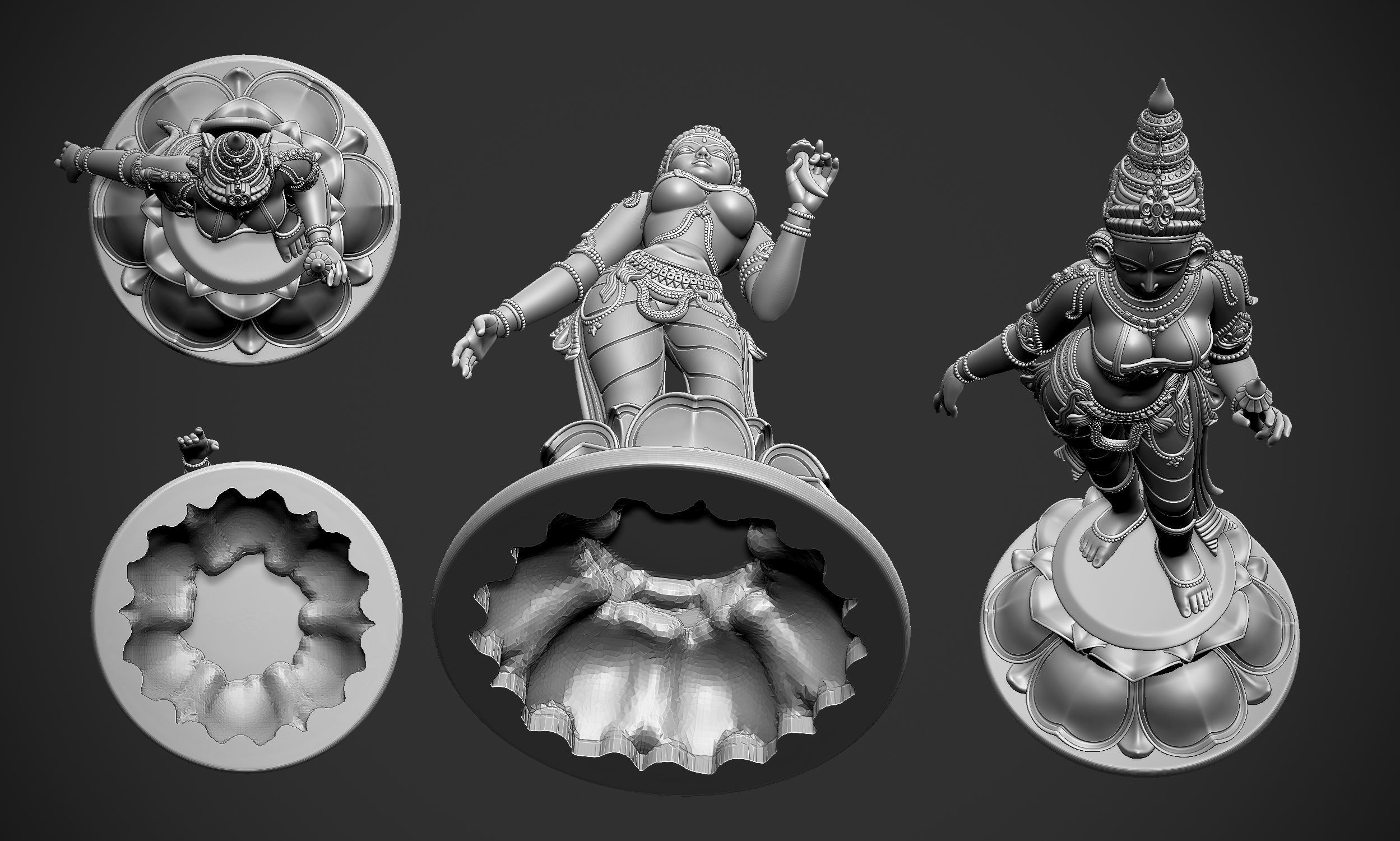 Bhudevi Ancient Sculpture 3D print model_22